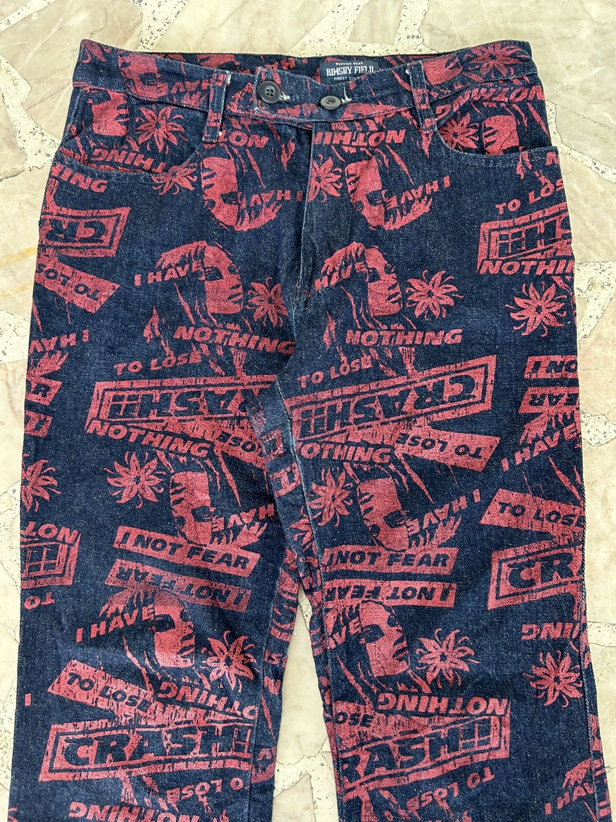Hysteric Glamour Overprint I have Nothing Denim Size US 28 / EU 44 - 4 Thumbnail