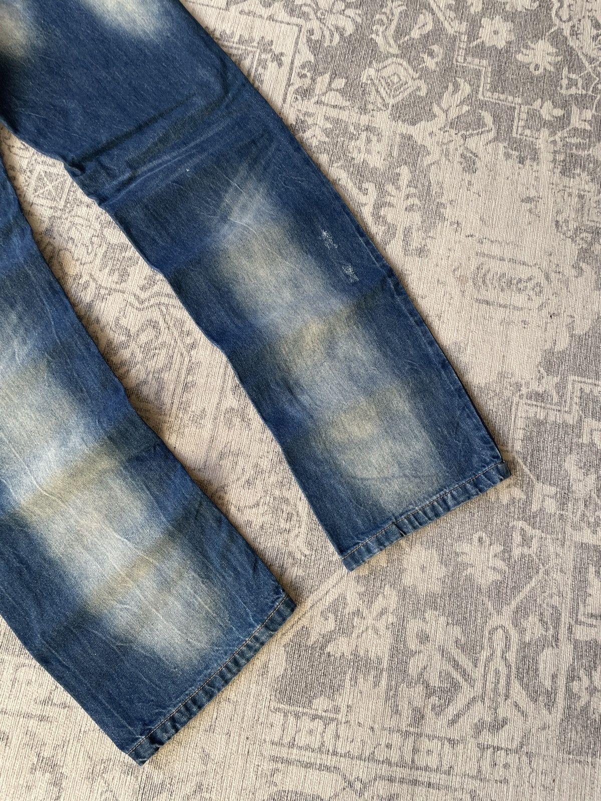 Vintage Vintage Faded Jeans Avant Garde Mud Washed Baggy Wide Flared Size US 34 / EU 50 - 7 Thumbnail