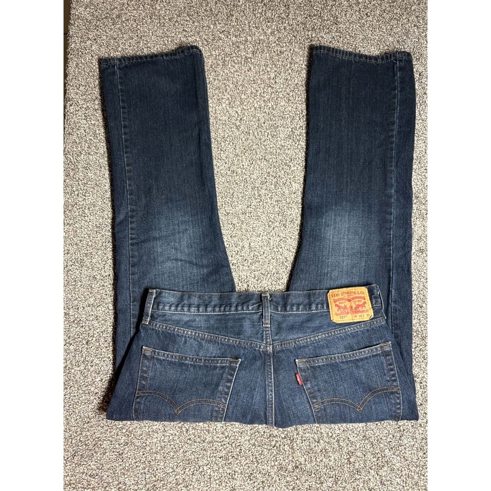 Levi's Levi's 527 Jeans Mens 36x30 Blue Denim Boot Cut Western Rancher Grunge Cowboy Jeans Regular Mens 36 Blue Denim Western Cowboy 527 Series Size US 36 / EU 52 - 2 Thumbnail
