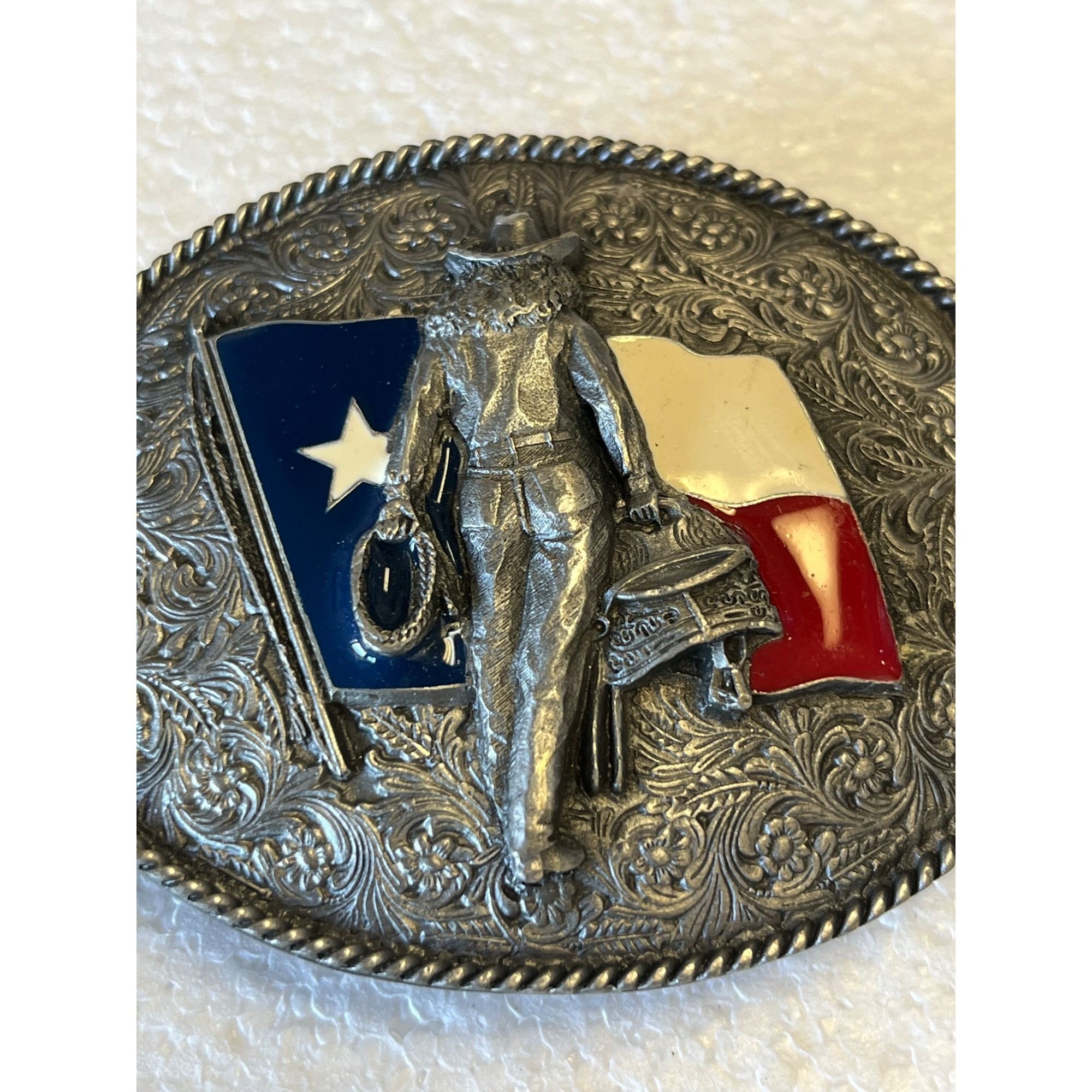 Other Texas Flag Cowboy Belt Buckle Oval Design Size ONE SIZE - 6 Thumbnail