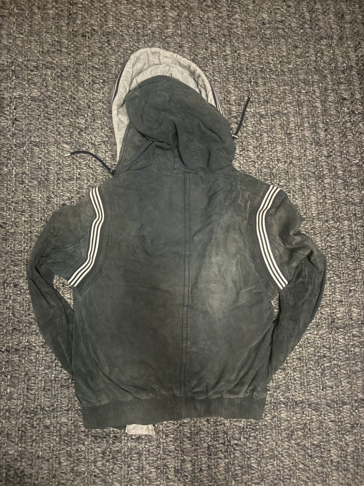 Dolce & Gabbana Double Layered Lamb Leather/Cotton D&G Hooded Jacket Size US S / EU 44-46 / 1 - 2 Thumbnail