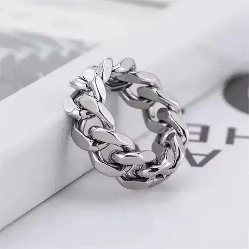 Ring Of Fire Vintage Stainless Steel Ring Size ONE SIZE - 3 Thumbnail
