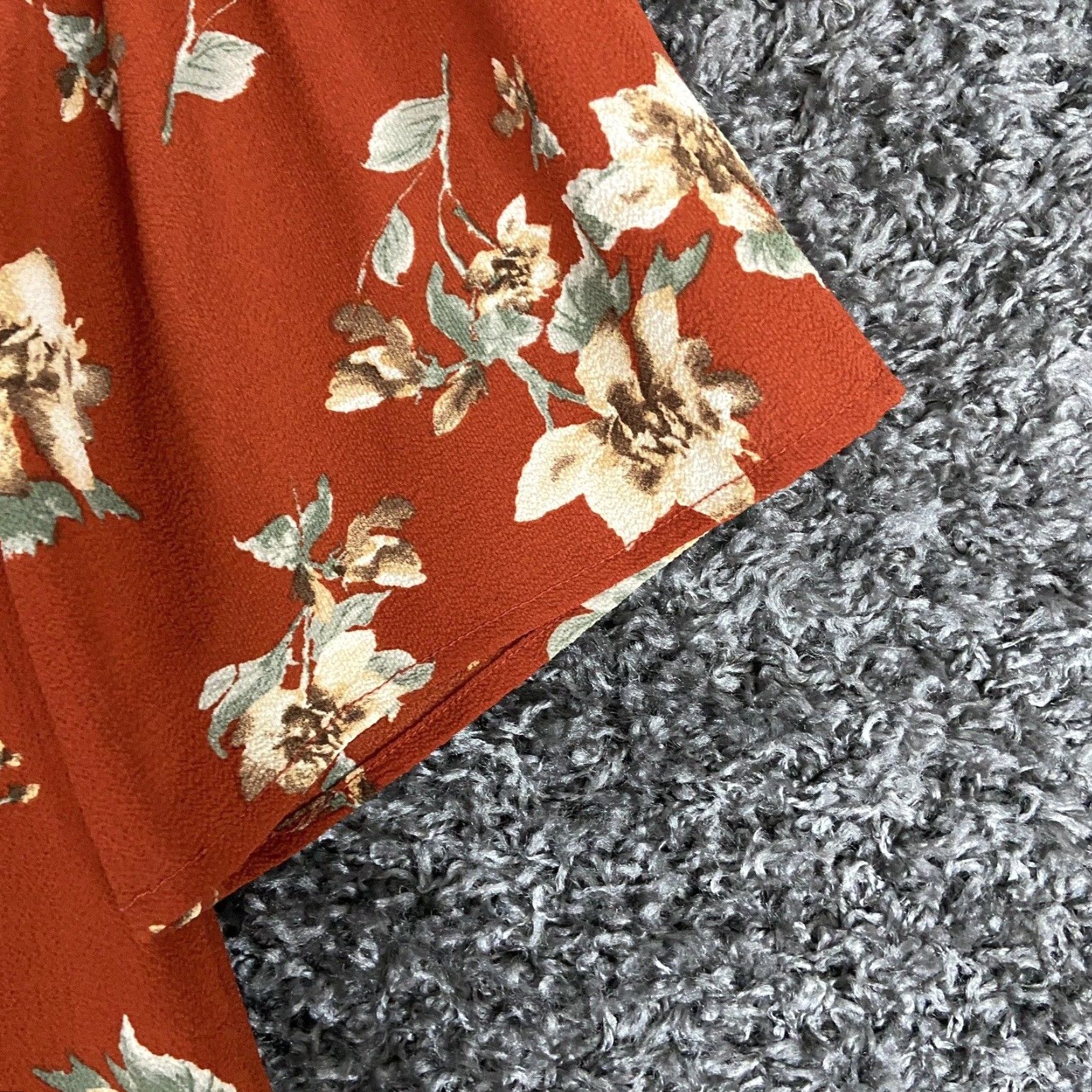 Vintage VINTAGE Perch by Blu Pepper Floral Blouse Off Shoulder Women's 2XL Orange Short Sleeve Plus Size XXL / US 16-18 / IT 52-54 - 3 Thumbnail
