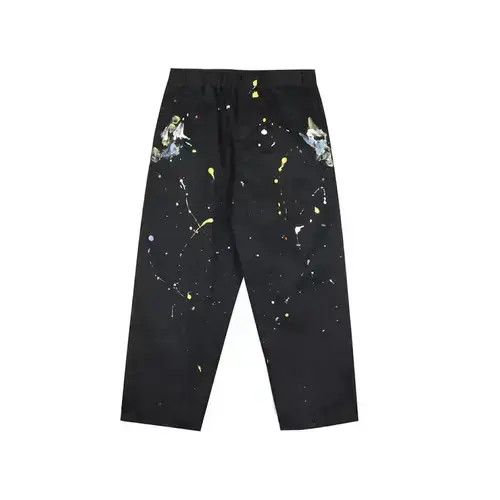 VIBE 20SS Indigo Union Japan Black Splash Ink Patchwork Pants Size US 32 / EU 48 - 1 Thumbnail