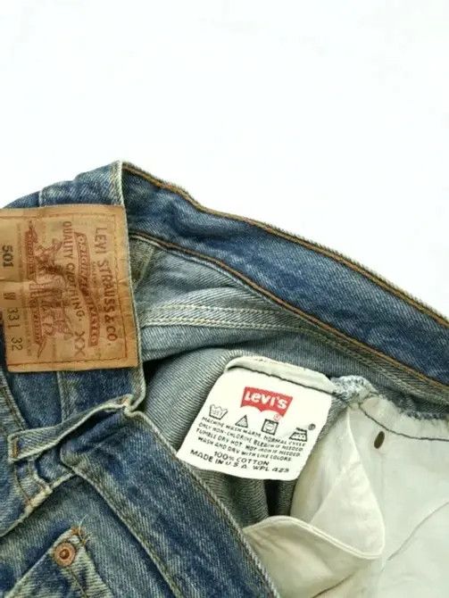 Levi's 90s Vintage Levi's 501 Made In USA Rusty Distressed Jeans Size US 32 / EU 48 - 7 Thumbnail