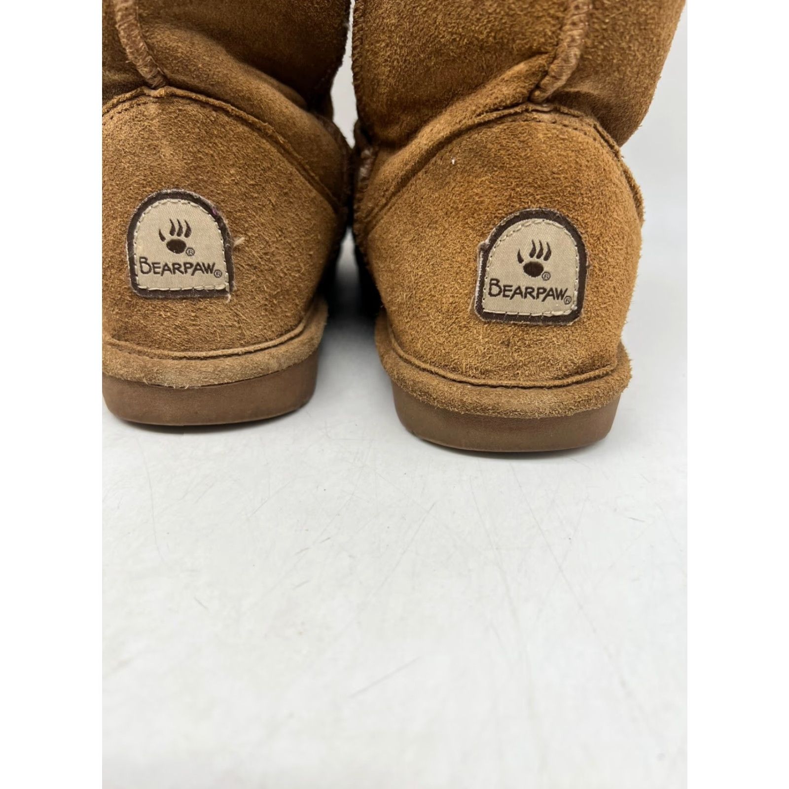 Vintage Bearpaw Emma Boots Womens Sz 7 Winter Flat Tan Brown Sheepskin Wool Suede Boots Size US 7 / IT 37 - 6 Thumbnail