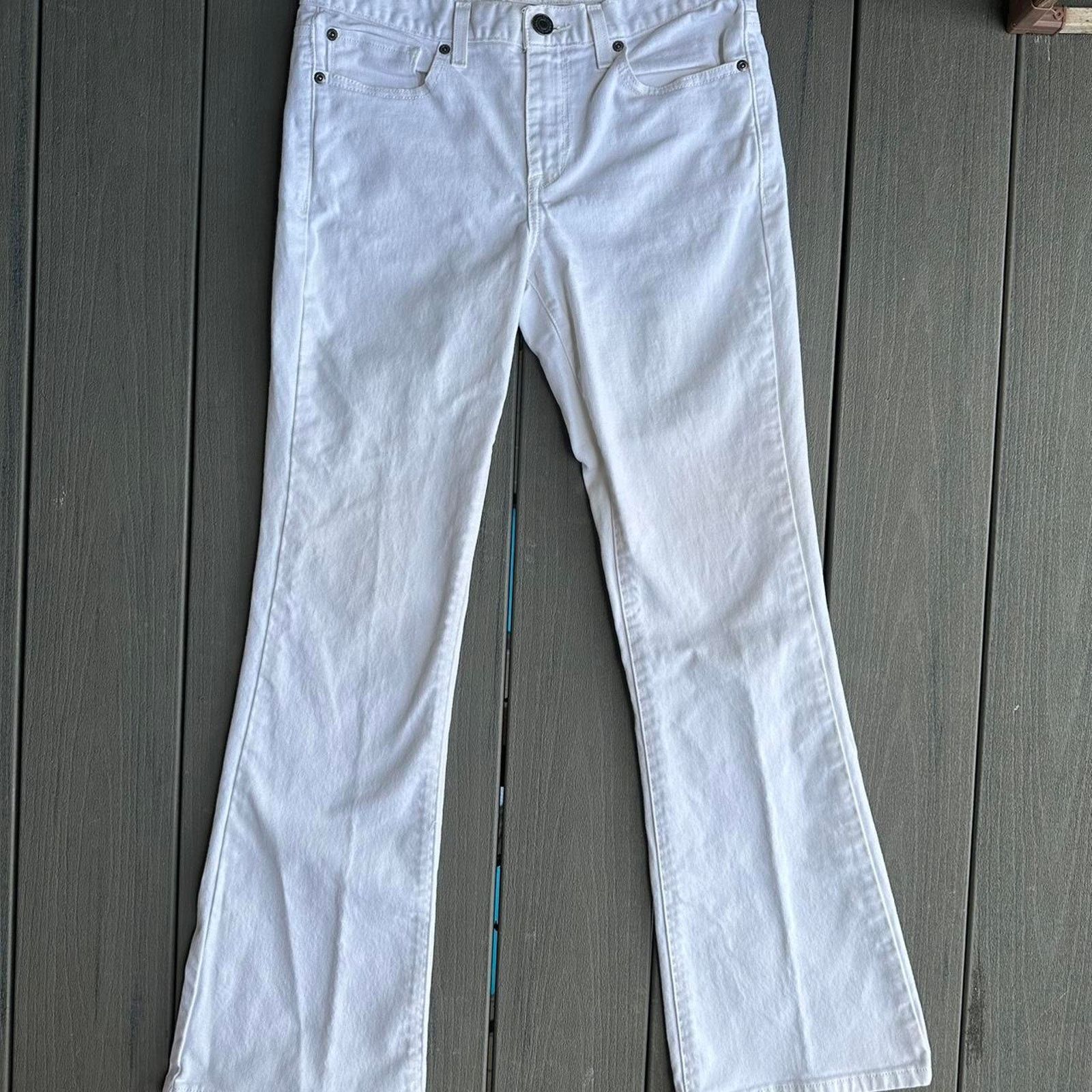 Calvin Klein Vintage calvin klein white flared jeans Size 28" / US 6 / IT 42 - 3 Thumbnail