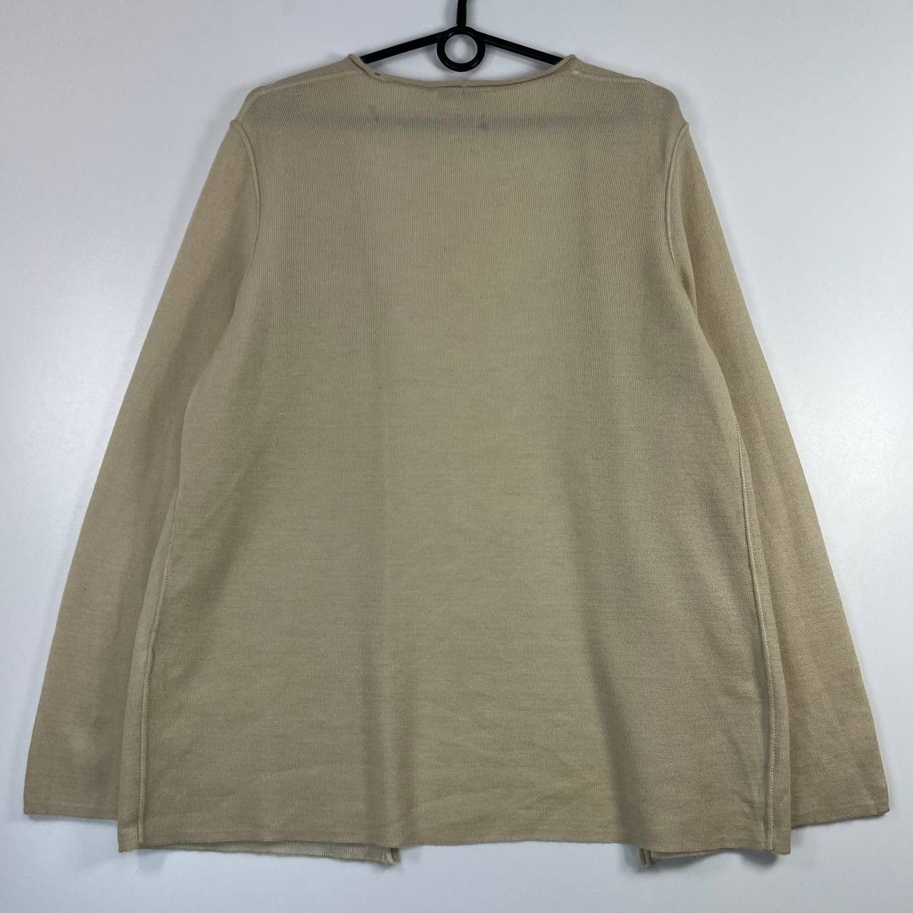 Jil Sander Jil Sander Women’s Open Front Cardigan Beige Wool Size L Size L / US 10 / IT 46 - 7 Thumbnail