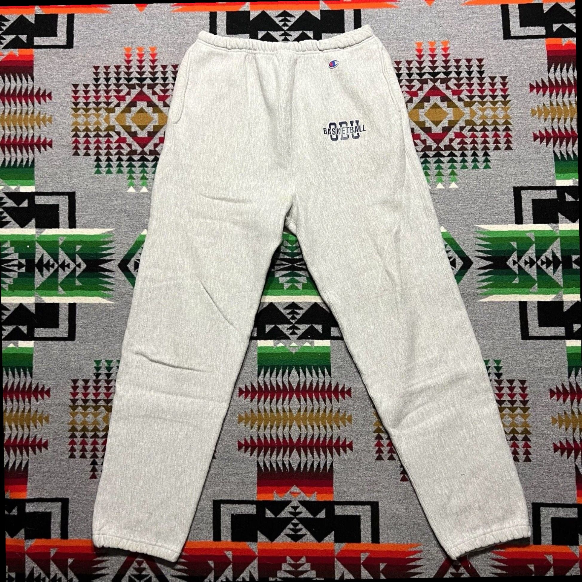 Champion Large Gray Vintage Style ODU Basketball Sweatpants Champion Reverse Weave Joggers Fitted Bottom D8 Gray Grailed