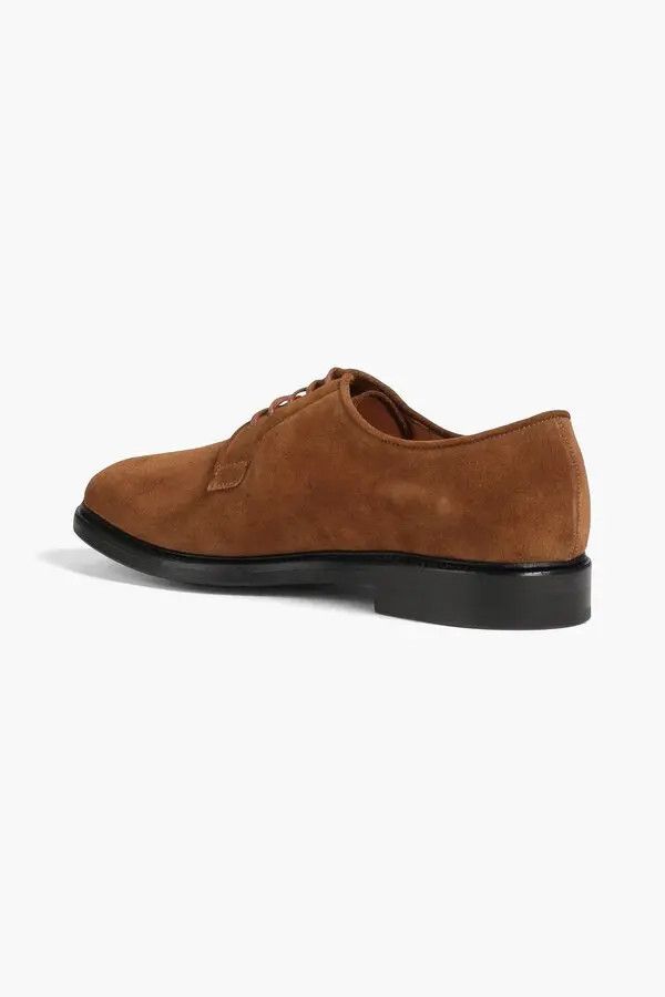 Officine Generale o1mle1025 Kim Suede Derby Shoes in Brown Size US 10 / EU 43 - 3 Thumbnail