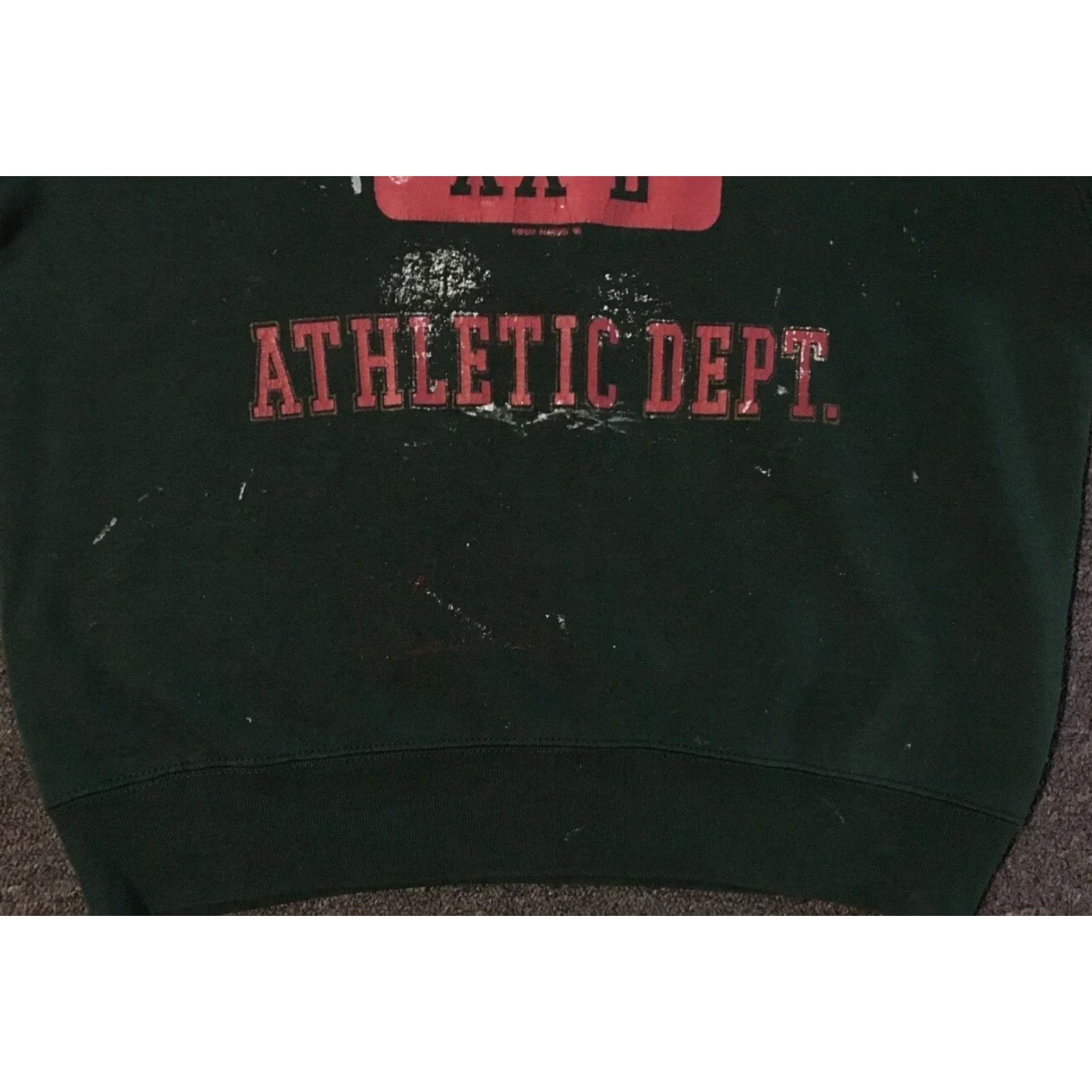 Thrasher VINTAGE Zimmys PE Thrashed Faded Paint Sweatshirt M USA School Track Grunge Surf Hoodie Mens Green 90s Size US M / EU 48-50 / 2 - 6 Thumbnail