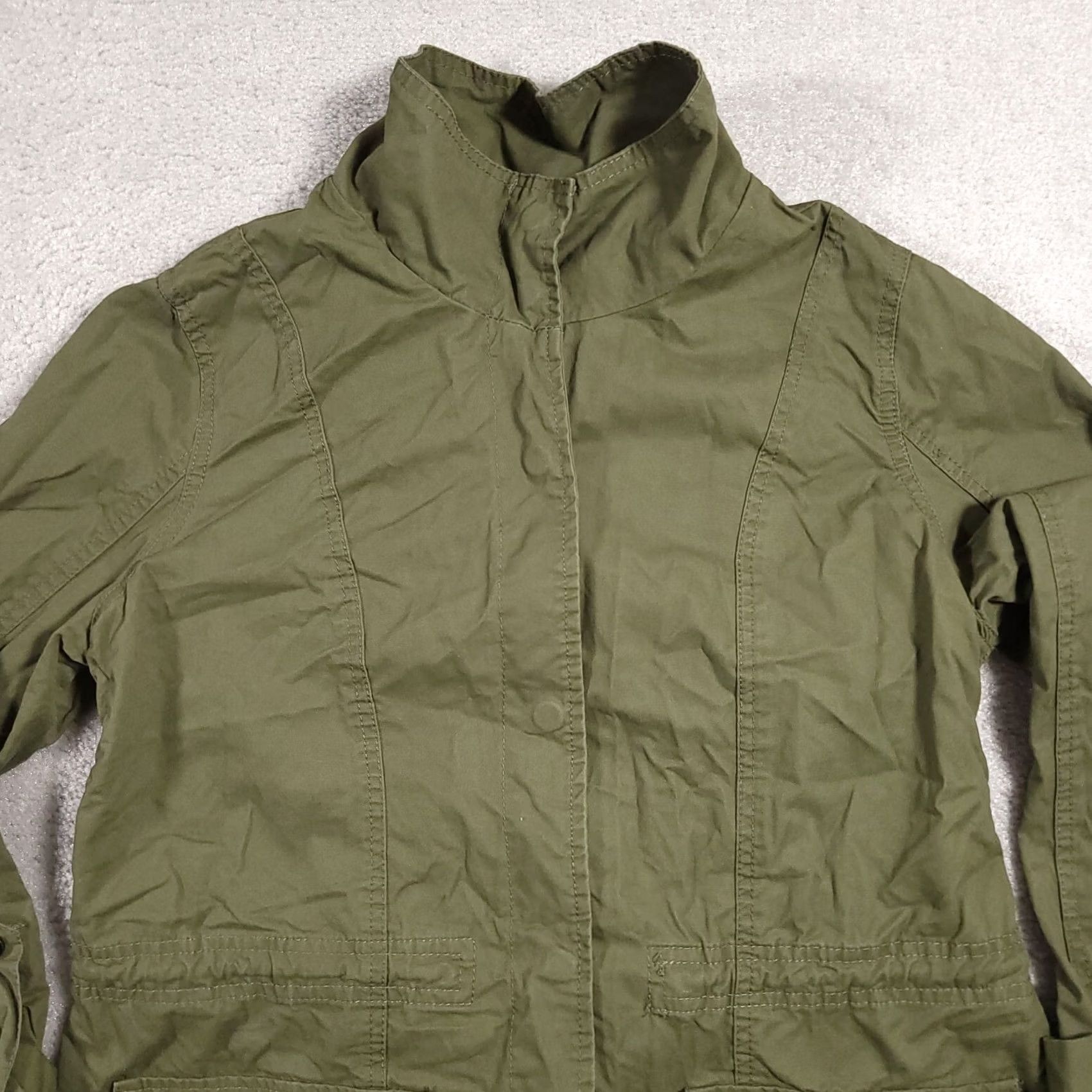 Vintage Ashley by 26 International Downtown Collection Army Jacket Green Women's L Pearl Jacket Size L / US 10 / IT 46 - 3 Thumbnail
