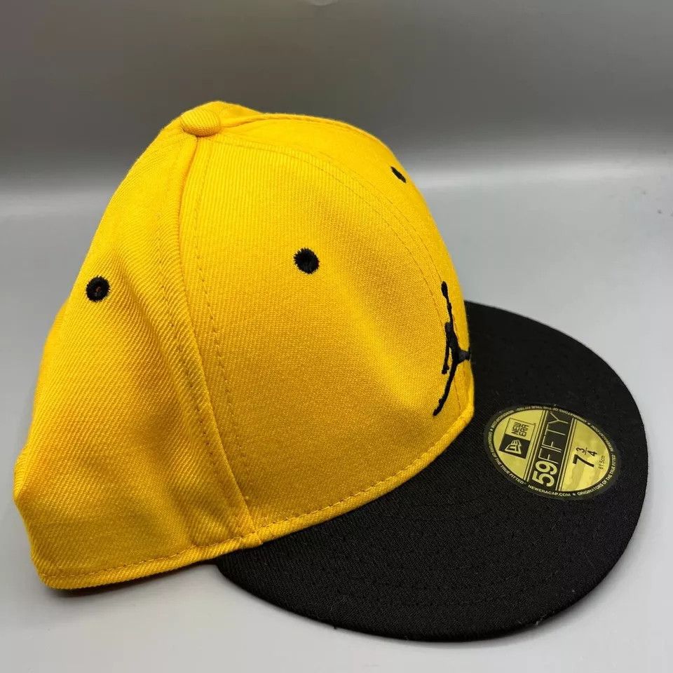 New Era Air Jordan Hat Men Yellow 59Fifty New Era Hat Fitted Cap Size ONE SIZE - 3 Thumbnail