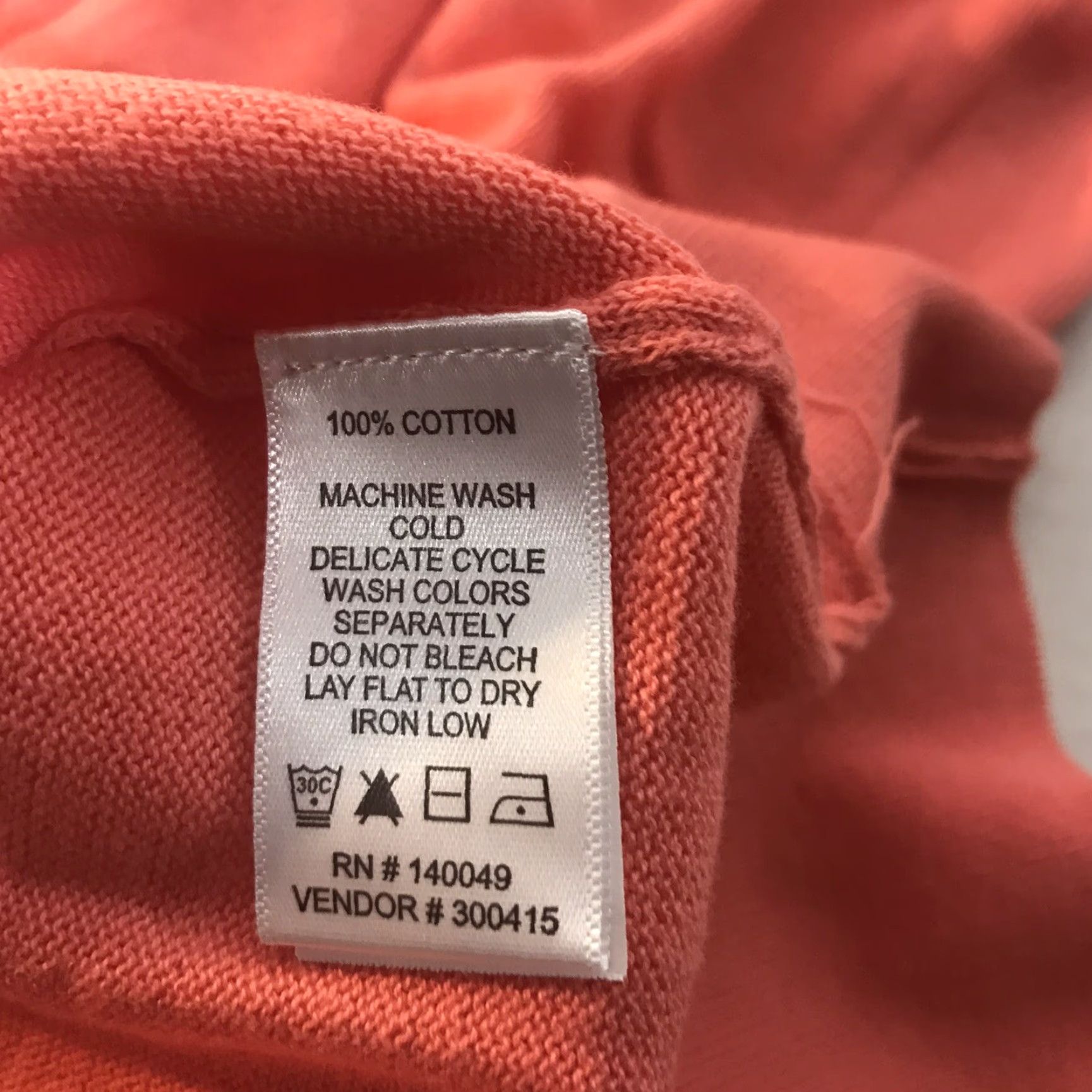 Vintage Chadwick’s Womens Coral Cotton Cardigan Sweater V-Neck Long Sleeve Button Petite Fall Winter 100% Knit Size M / US 6-8 / IT 42-44 - 6 Thumbnail