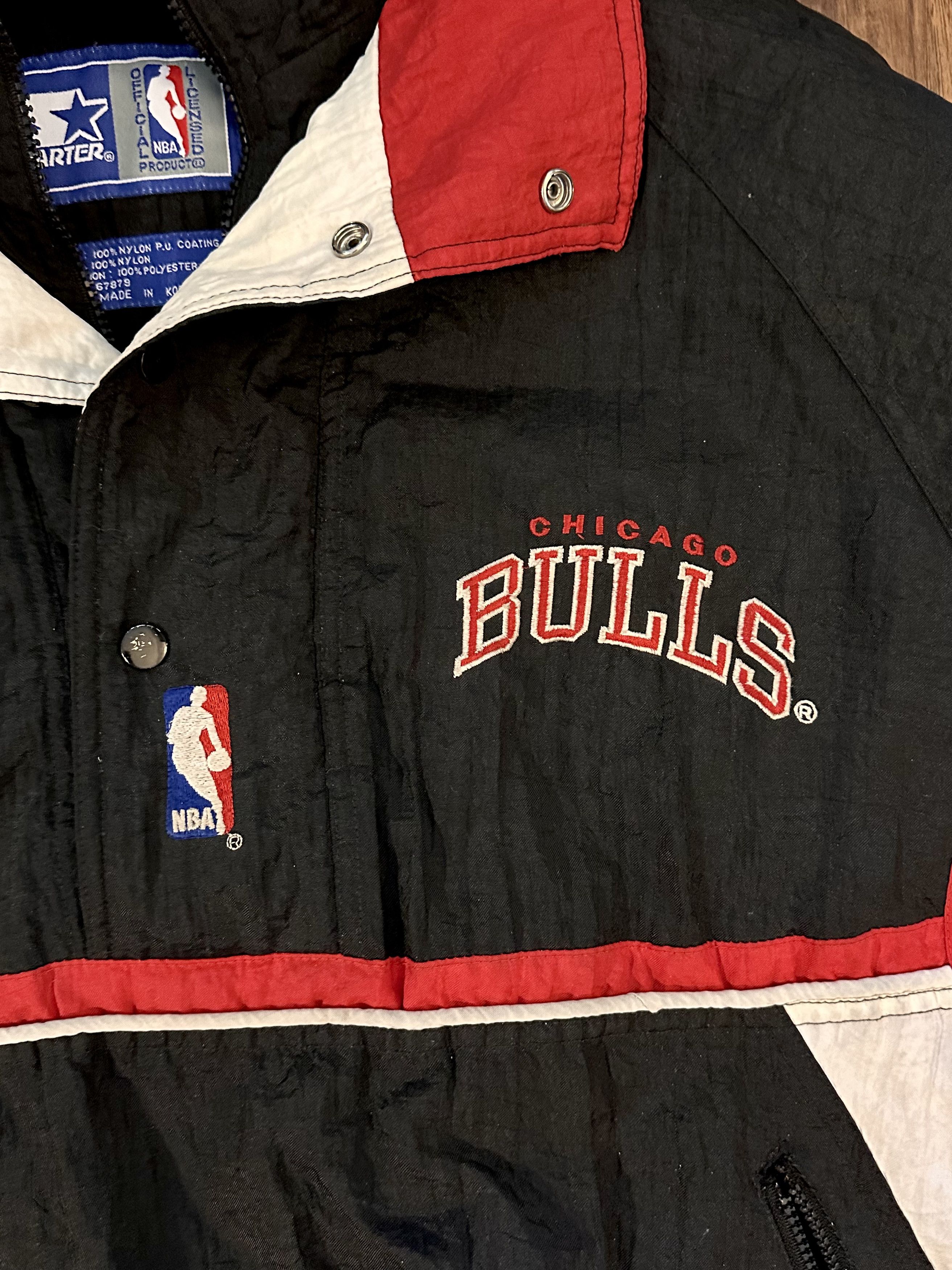 NBA × Starter Vintage NBA Chicago Bulls Starter Anorak Jacket Size US L / EU 52-54 / 3 - 7 Thumbnail