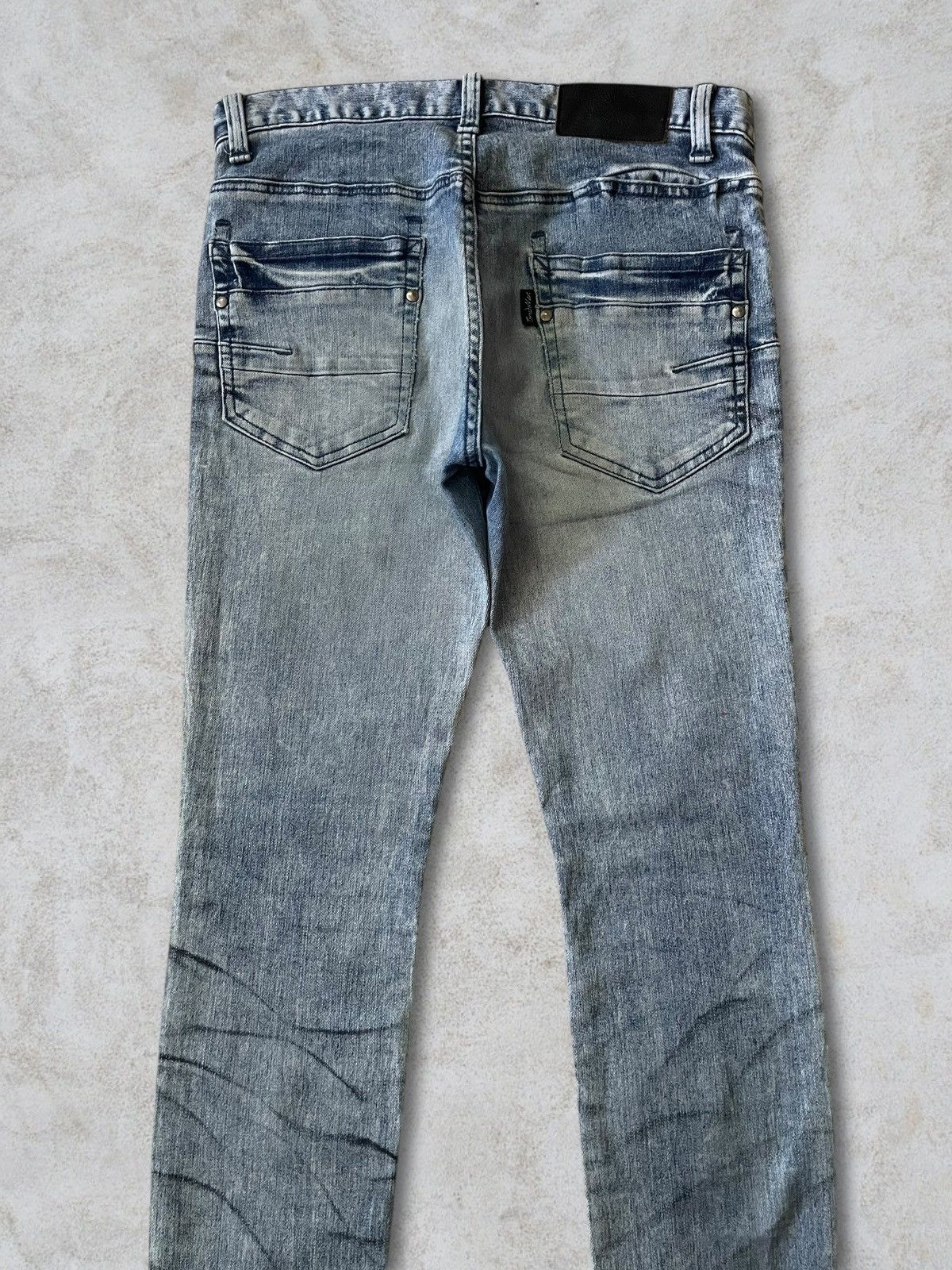 Tornado Mart Tornado Mart Sick FadeWash Black Whiskered Ripped Slim Jeans Size 30" / US 8 / IT 44 - 6 Thumbnail