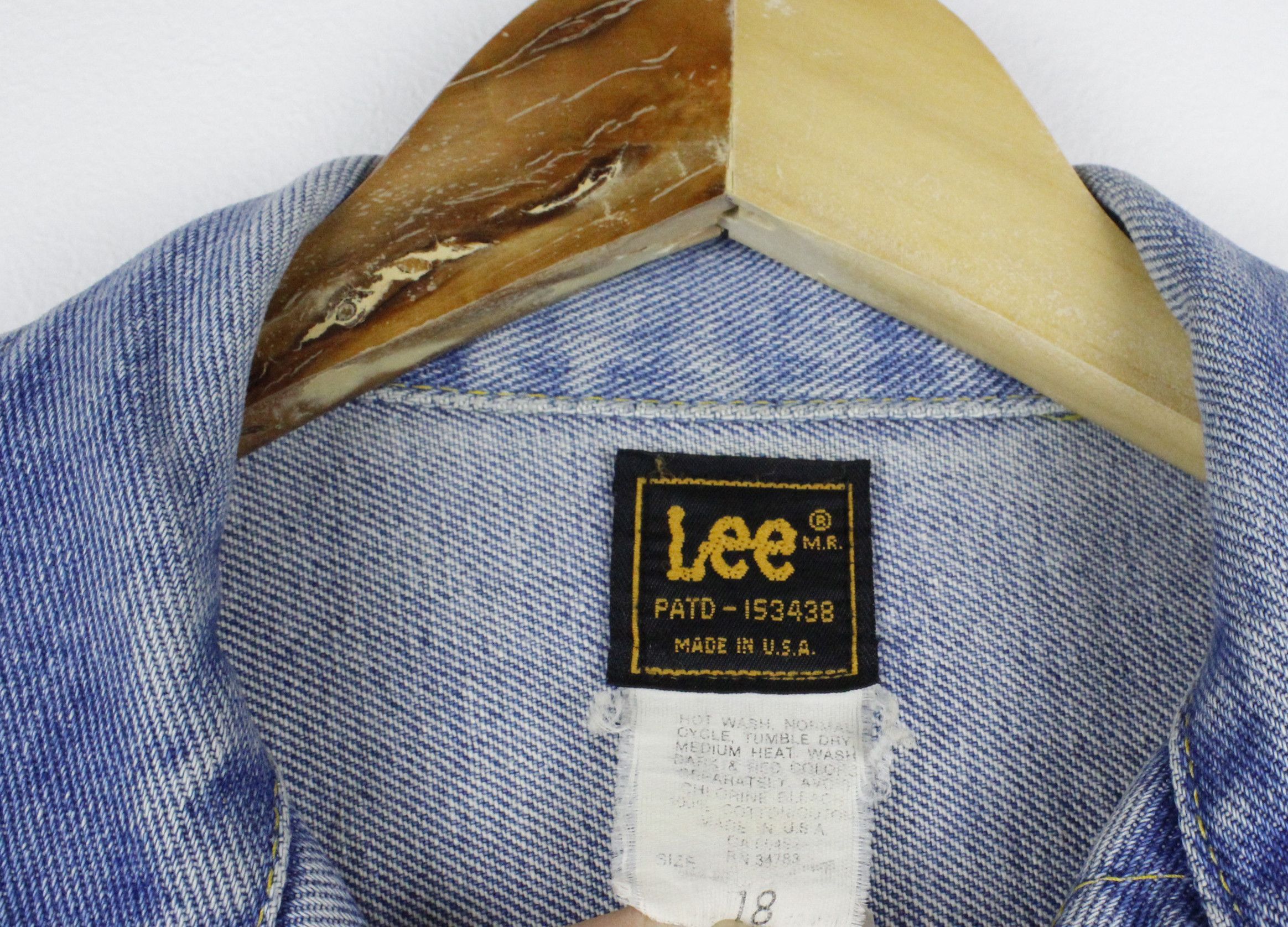 Lee × Vintage Vintage Lee Washed Blue Storm Rider Denim Jacket Size L / US 10 / IT 46 - 3 Thumbnail