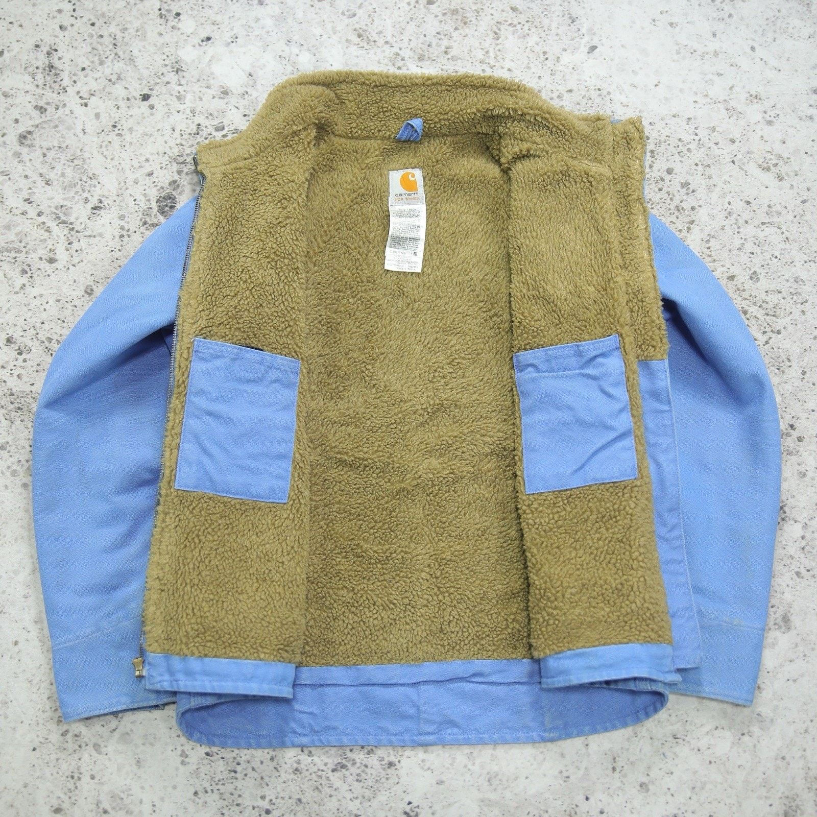Carhartt Vintage Carhartt WJ022 FHB Blue WOMENS Jacket Sherpa Lined Size US M / EU 48-50 / 2 - 2 Thumbnail