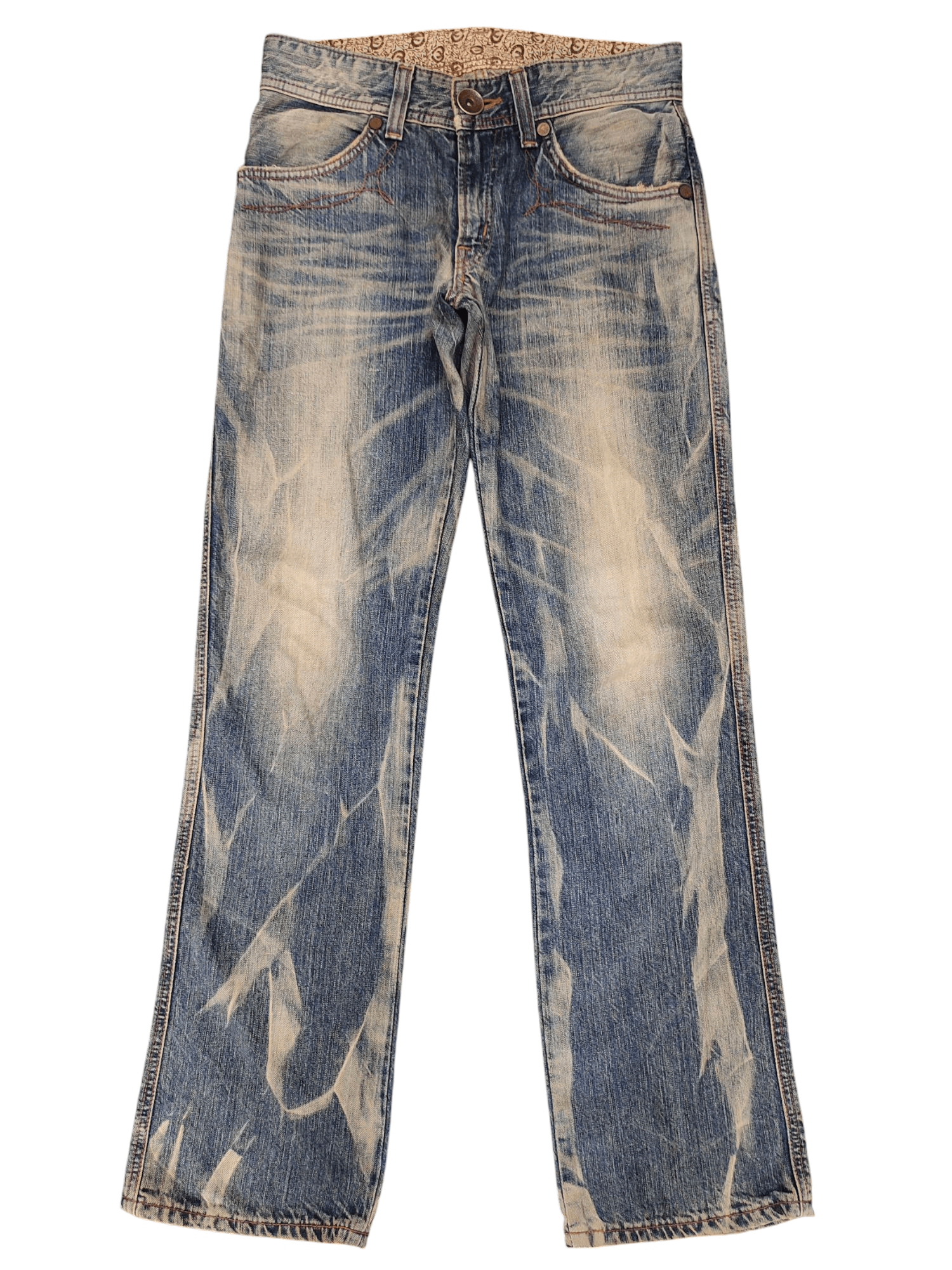 Number (N)ine × Undercover Vintage Edwin Japan Clawmark Distress Faded Denim Jeans Size US 29 - 8 Thumbnail