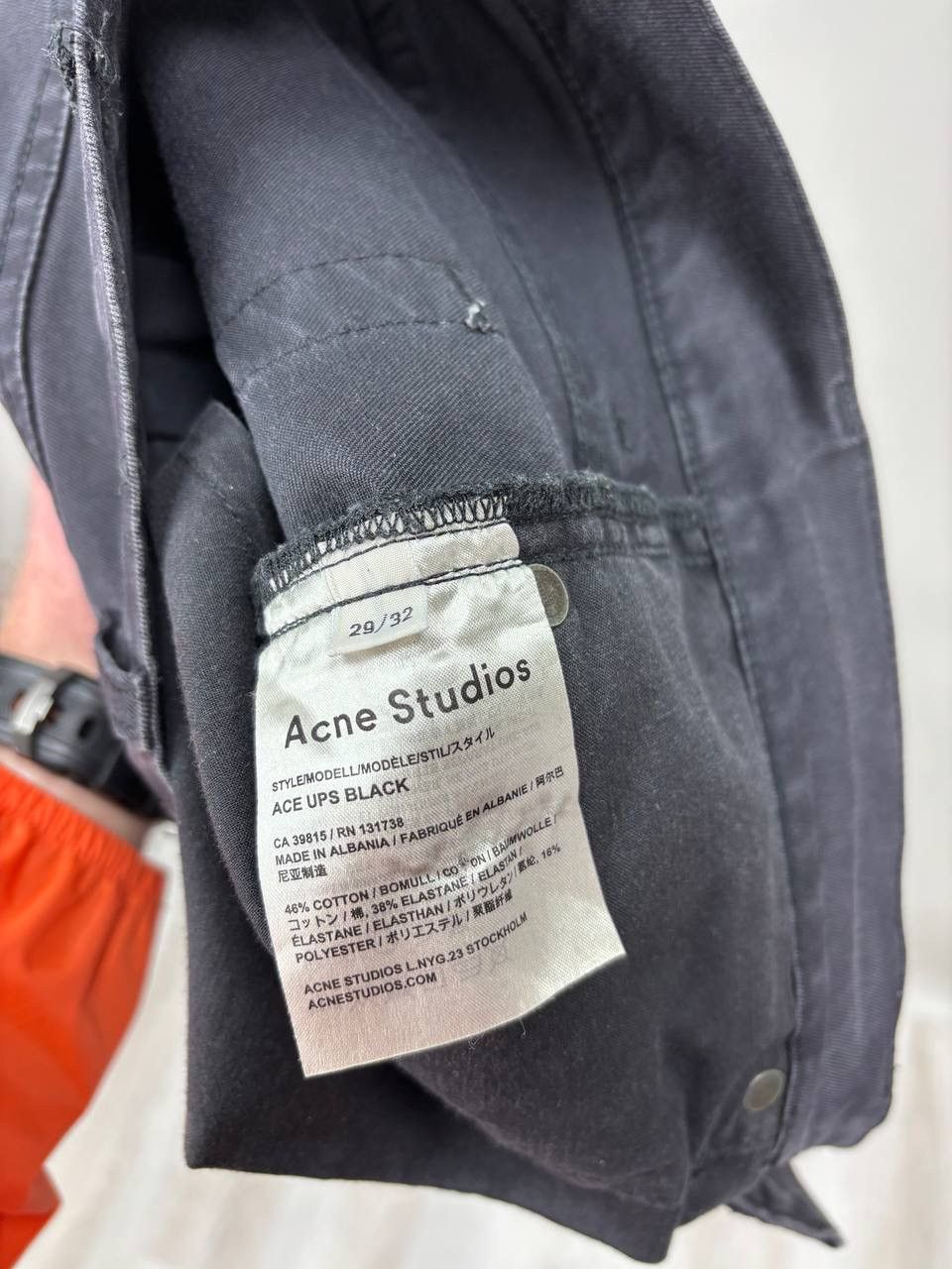 Acne Studios × Designer Womens jeans Acne Studios Size 29/32 Color Black Size 25" / US 0 / IT 36 - 9 Thumbnail