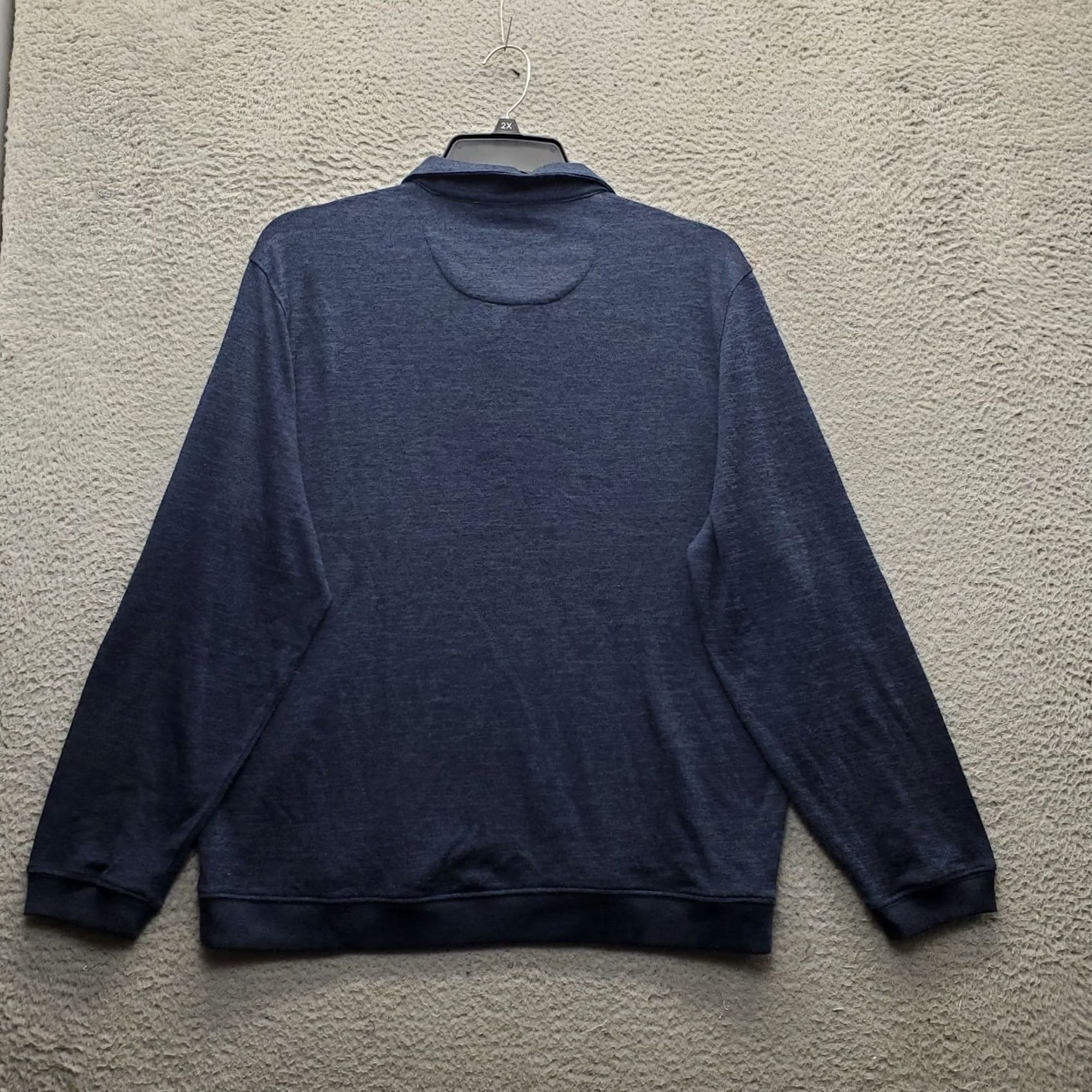 Van Heusen Van Heusen Polo Shirt Mens XL Navy Performance Long Sleeve Collared Popover Size US XL / EU 56 / 4 - 2 Thumbnail