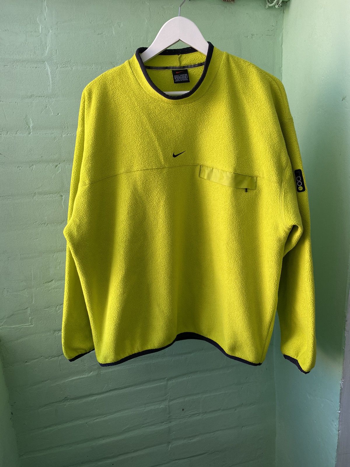 Nike × Vintage Vintage Nike Fleece Orange Very Rare Size US L / EU 52-54 / 3 - 5 Thumbnail