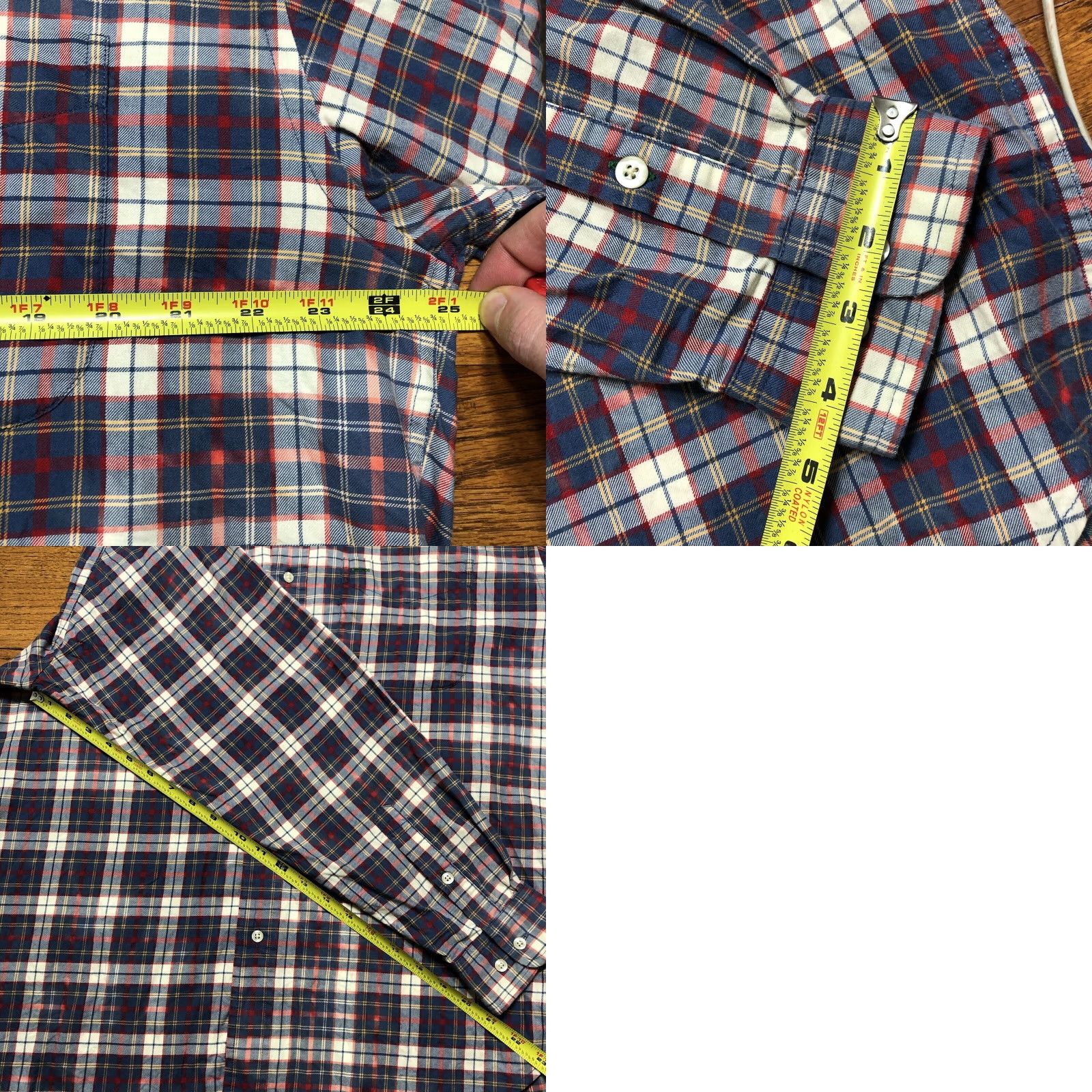 Tommy Hilfiger VINTAGE Tommy Hilfiger Crest Plaid Long Sleeve Shirt Mens M Red Blue Pocket Shirt Size US M / EU 48-50 / 2 - 8 Thumbnail