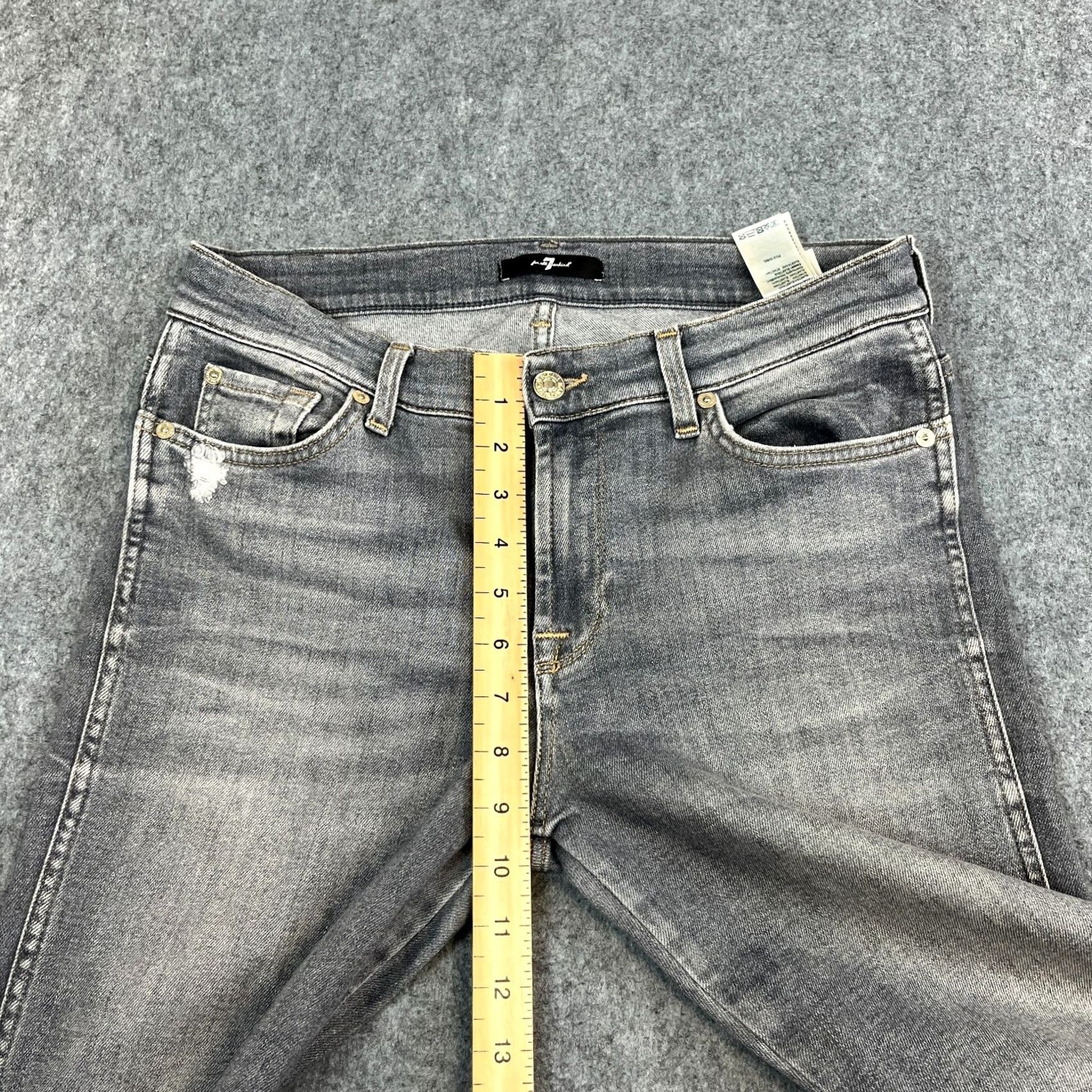 7 For All Mankind 7 For All Mankind Jeans Cropped Womens 10 Light Grey Denim Stretch 7 For All Mankind Jeans Cropped Womens 10 Light Grey Denim Stretch Size 32" / US 10 / IT 46 - 6 Thumbnail