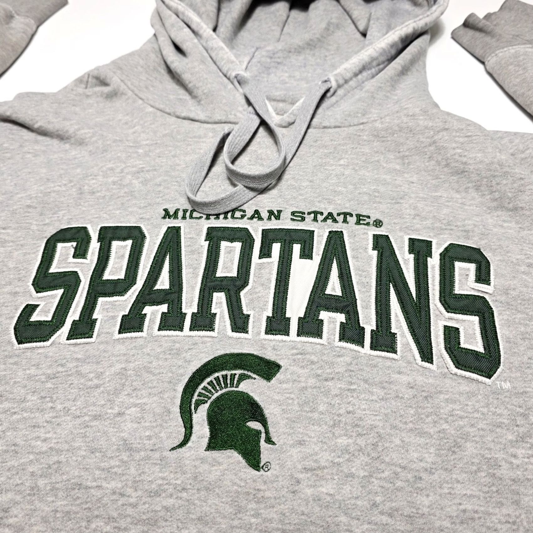 Vintage VINTAGE Michigan State Spartans Sweatshirt Hoodie Pro Edge XL Gray Pullover Hoodie Mens 90s College Sports Logo Graphic Print Pockets Size US XL / EU 56 / 4 - 7 Thumbnail