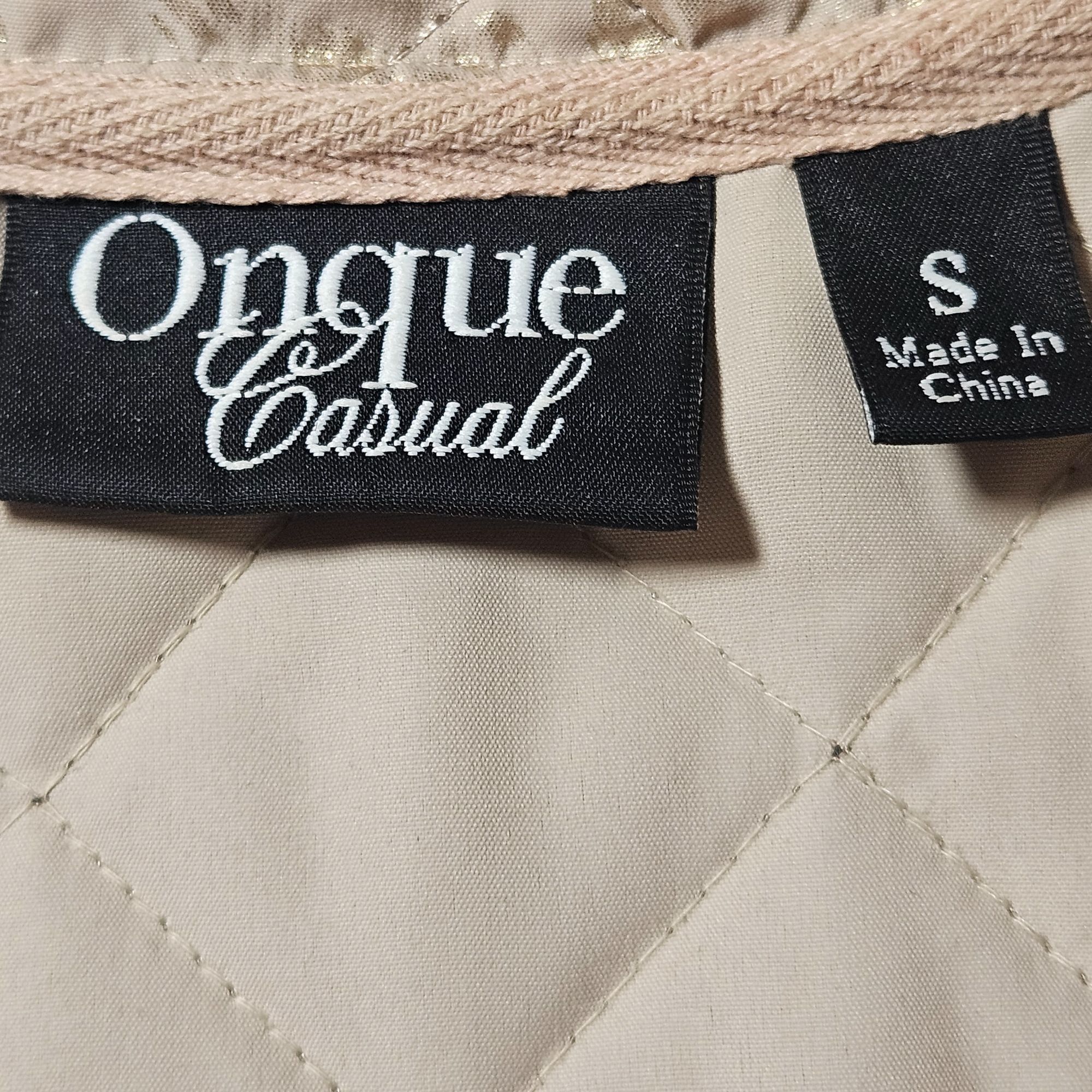 Other Onque Casual Women’s Quilted Vest Gold S Metallic Layering O Size S / US 4 / IT 40 - 3 Thumbnail