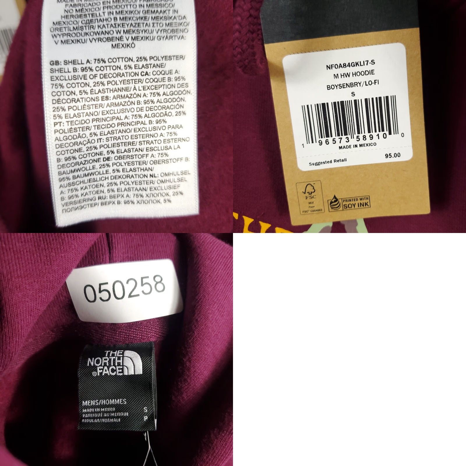 The North Face The North Face Hoodie Mens Small Purple Pullover Sweatshirt Classic Outdoor Size US S / EU 44-46 / 1 - 8 Thumbnail