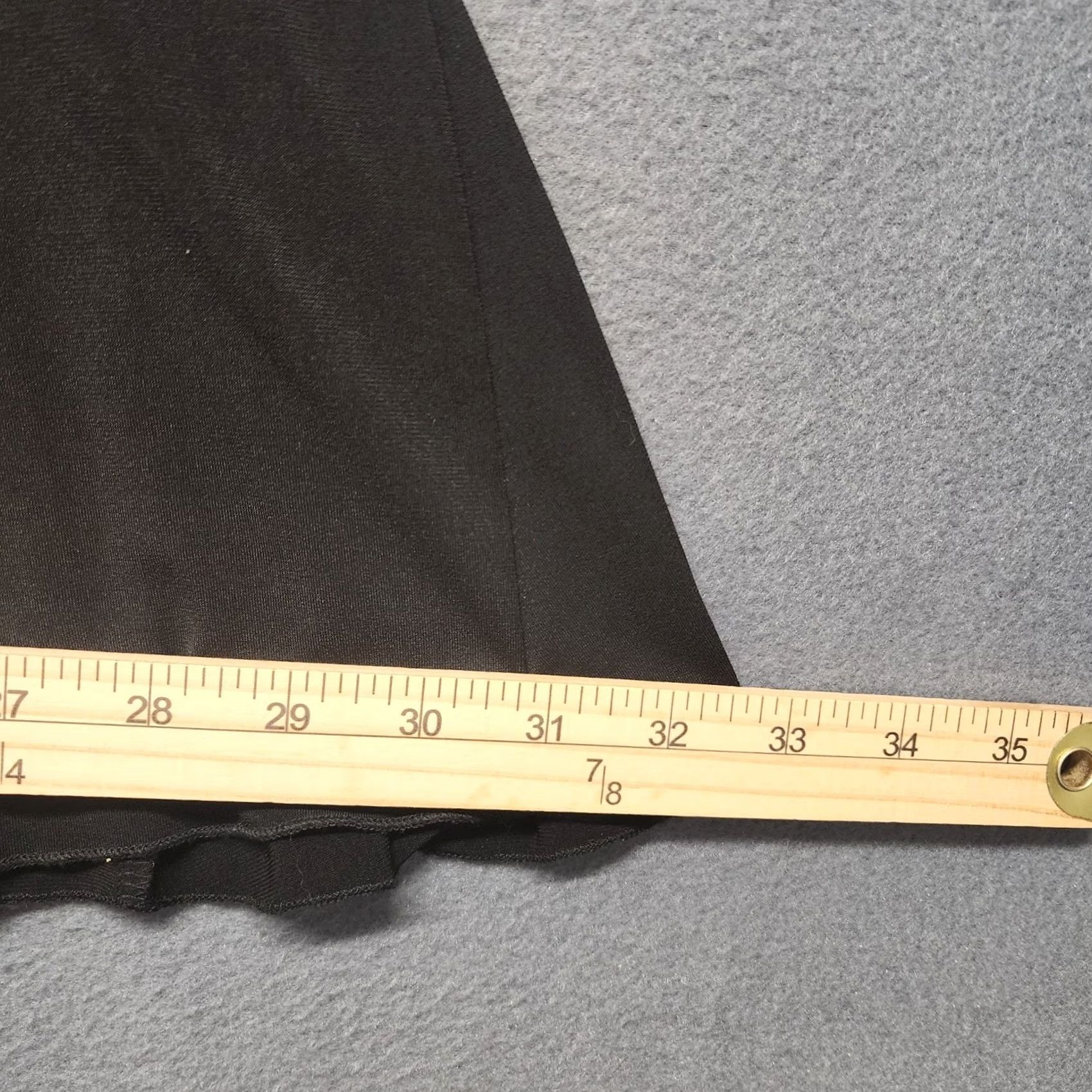 Vintage Nicola Skirt Womens Medium Black Pull On Stretch Flare A-Line Boho Midi Size 32" / US 10 / IT 46 - 6 Thumbnail