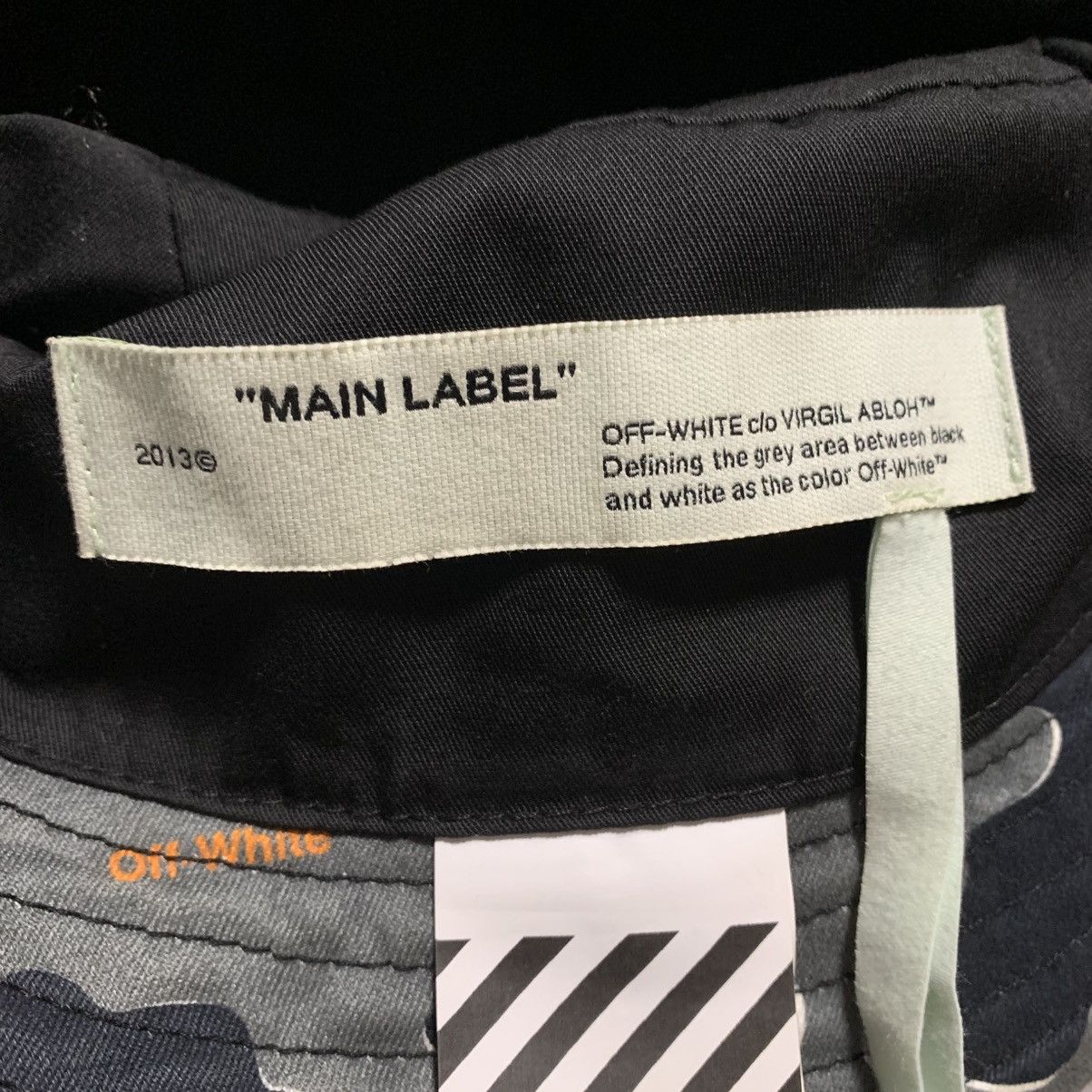 Off-White Off White Bucket Hat Camouflage Print Black Grey Hat Virgil Size ONE SIZE - 7 Thumbnail