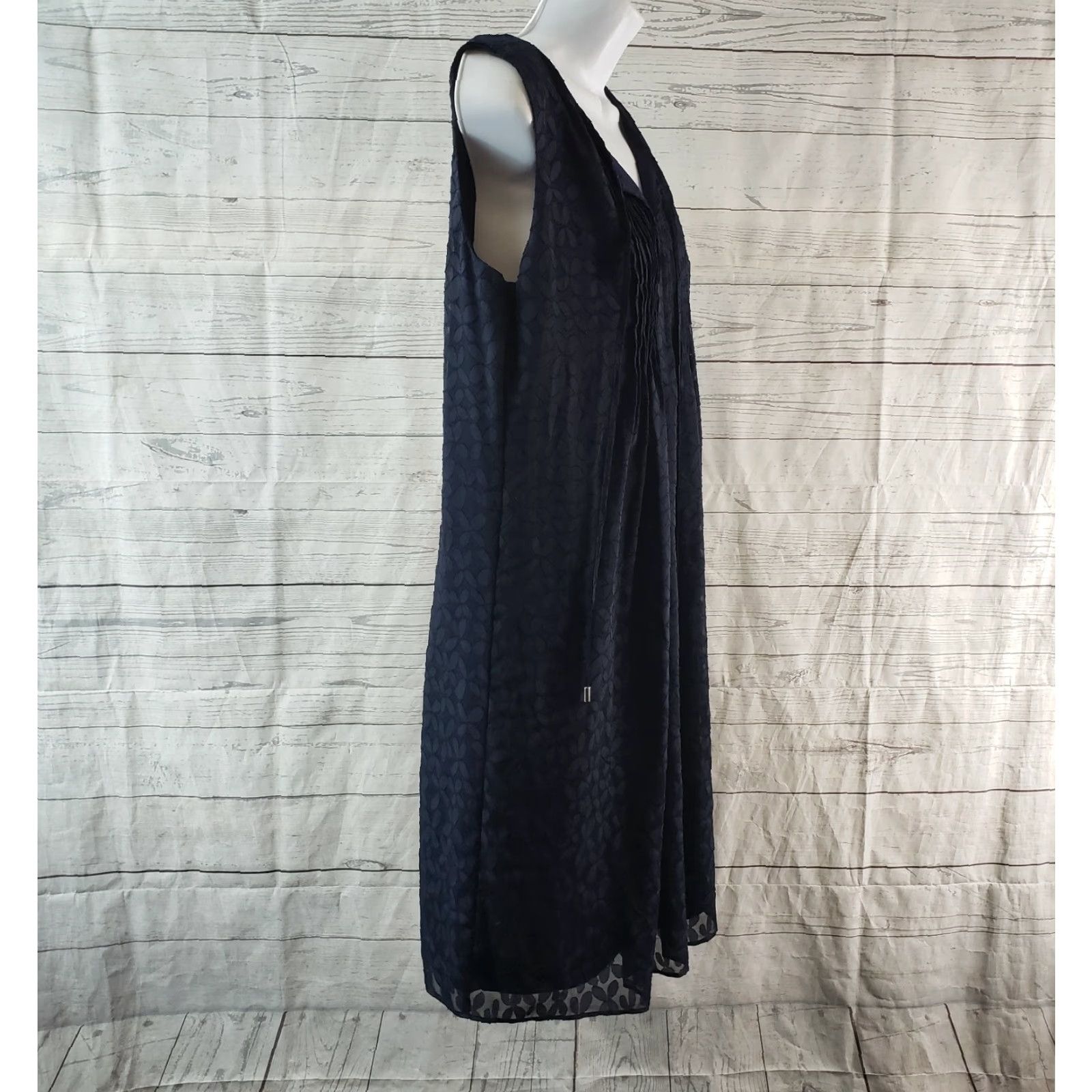 Tommy Hilfiger Tommy Hilfiger Womens Dress Sz 4 Blue Sleeveless Pleated A-Line Polyester Short Vintage No Size S / US 4 / IT 40 - 3 Thumbnail
