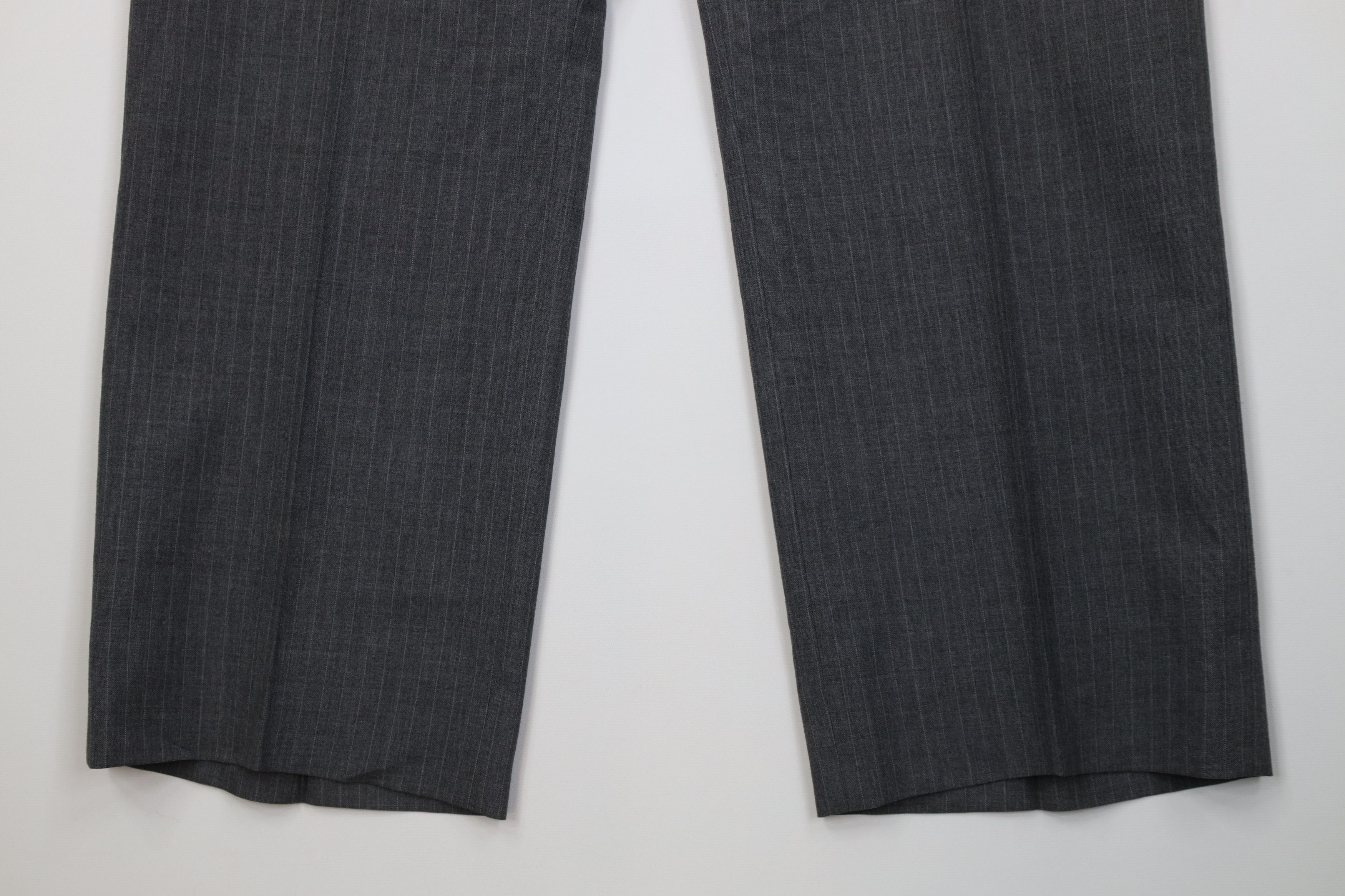 Vintage Vintage 70s Streetwear Striped Wide Leg Chino Pants Gray USA Size US 36 / EU 52 - 4 Thumbnail