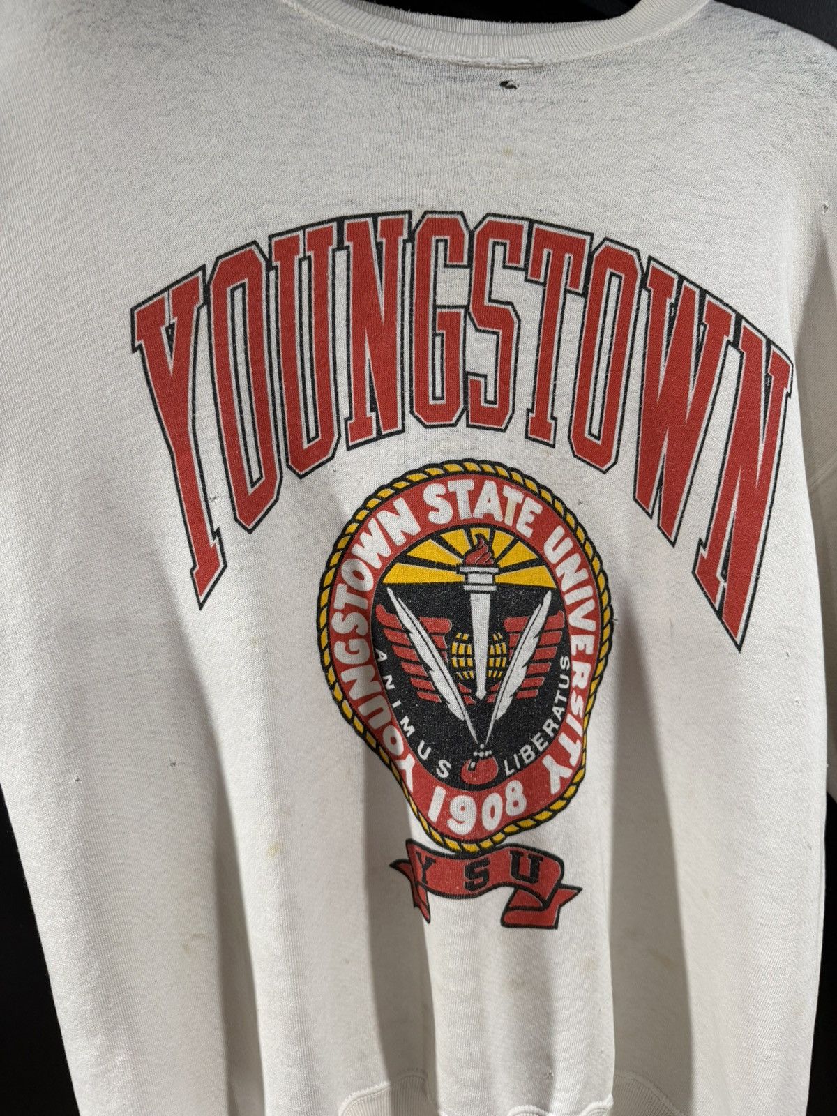Vintage 1980s Vintage Youngstown State Soft Distressed Sweatshirt XL Size US XL / EU 56 / 4 - 3 Thumbnail