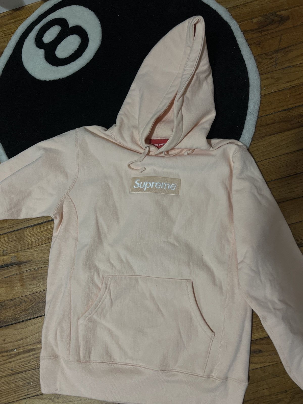 Supreme Peach Box Logo Hoodie | Grailed