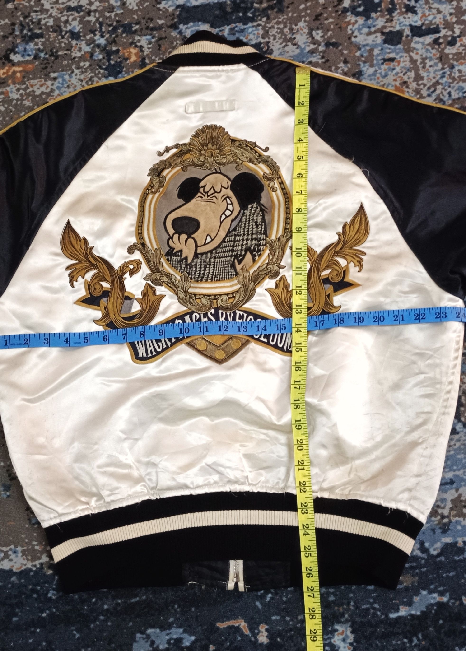 Cartoon Network × Japanese Brand Wacky Raced by Ficce Uomo Big Logo Embroidery Sukajan Rare Size US L / EU 52-54 / 3 - 14 Thumbnail