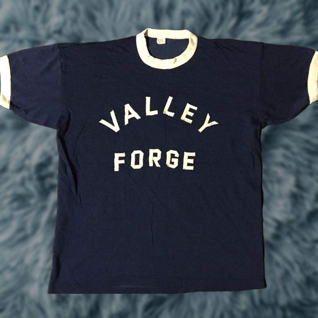 Russell Athletic Vtg Russell Athletic Jersey T-Shirt M Men Navy Blue 50s 60s 70s 80s 90s USA Military Academy Valley Forge Size US M / EU 48-50 / 2 - 1 Thumbnail
