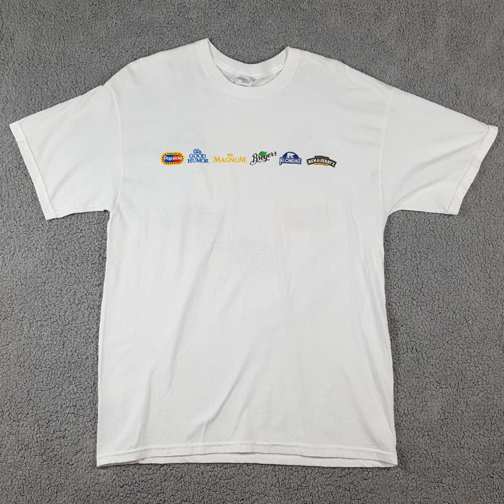 Gildan VINTAGE Gildan Ice Cream Popsicle Retro Logo T-Shirt Men's Large White 90s Food & Drink Size US L / EU 52-54 / 3 - 2 Thumbnail