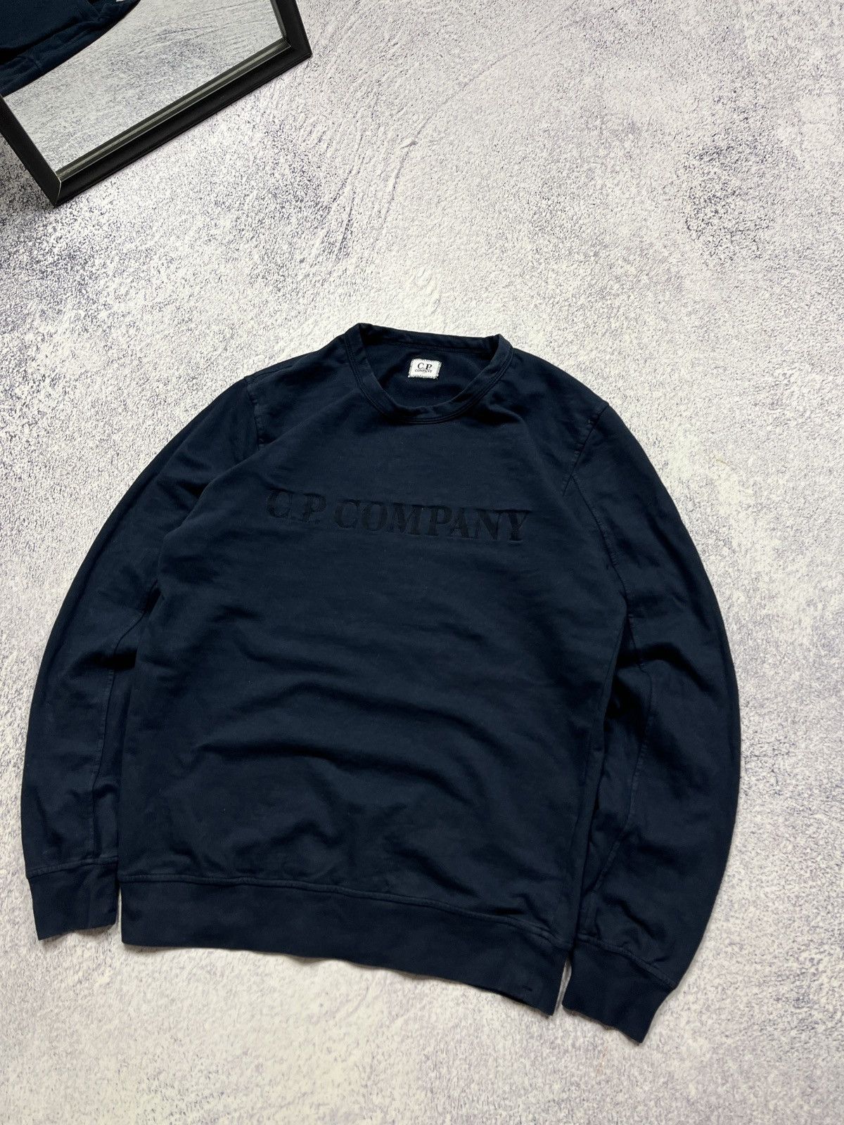 C.P. Company × Massimo Osti × Other C.P. Company Big Embroidered Logo Cotton Navy Sweatshirt Size US M / EU 48-50 / 2 - 3 Thumbnail