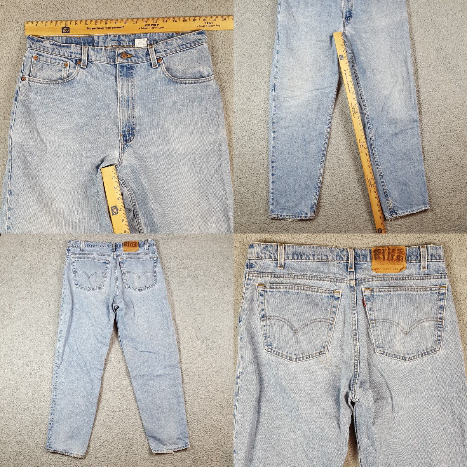 Levi's Vintage Levi's 550 Jeans Tapered Leg Men 38x32 Blue Light Fade Y2K 90s Grunge Rock Size US 38 / EU 54 - 8 Thumbnail