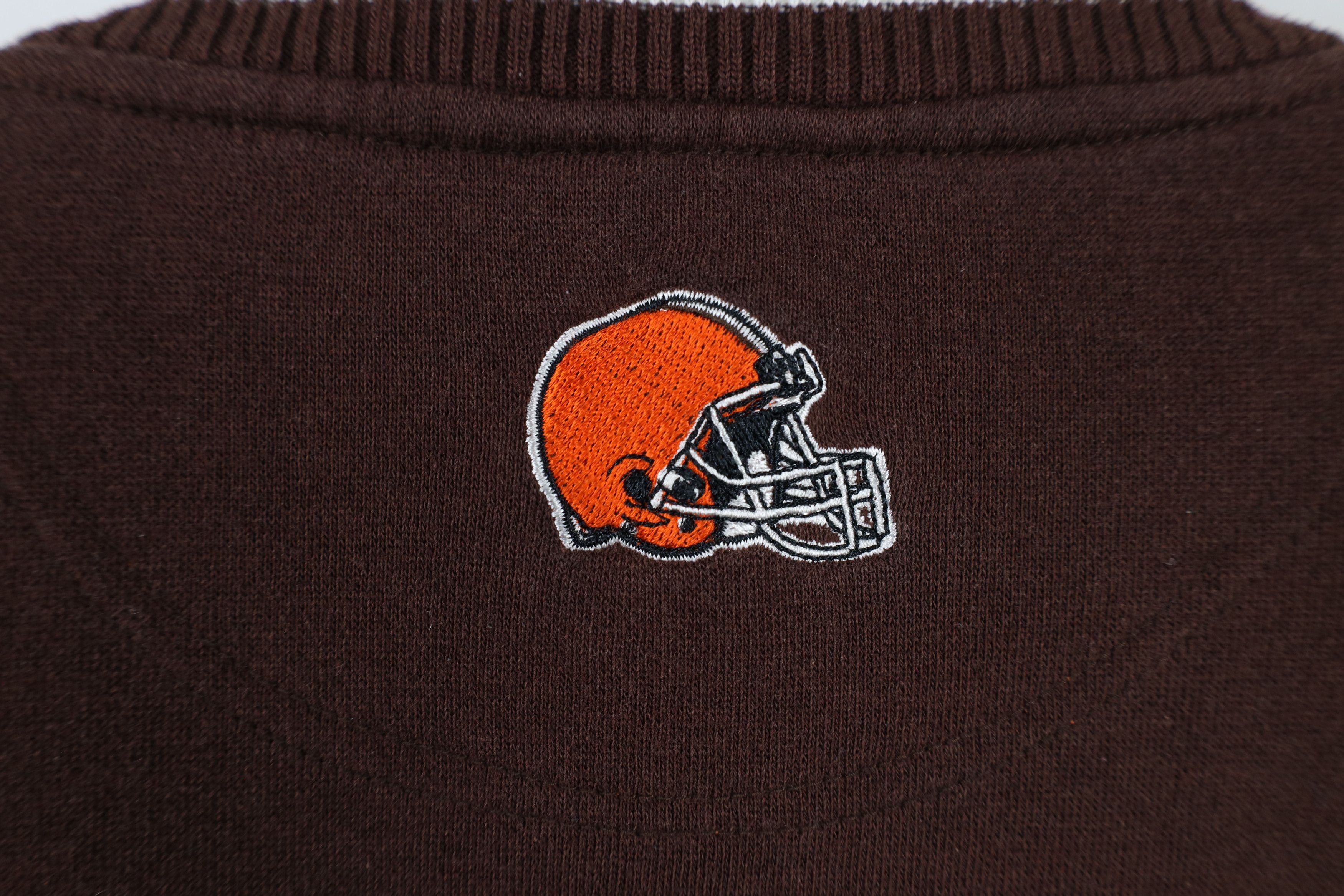 Vintage Vintage 90s Spell Heavy Cleveland Browns Football Sweatshirt Size US XXL / EU 58 / 5 - 11 Thumbnail