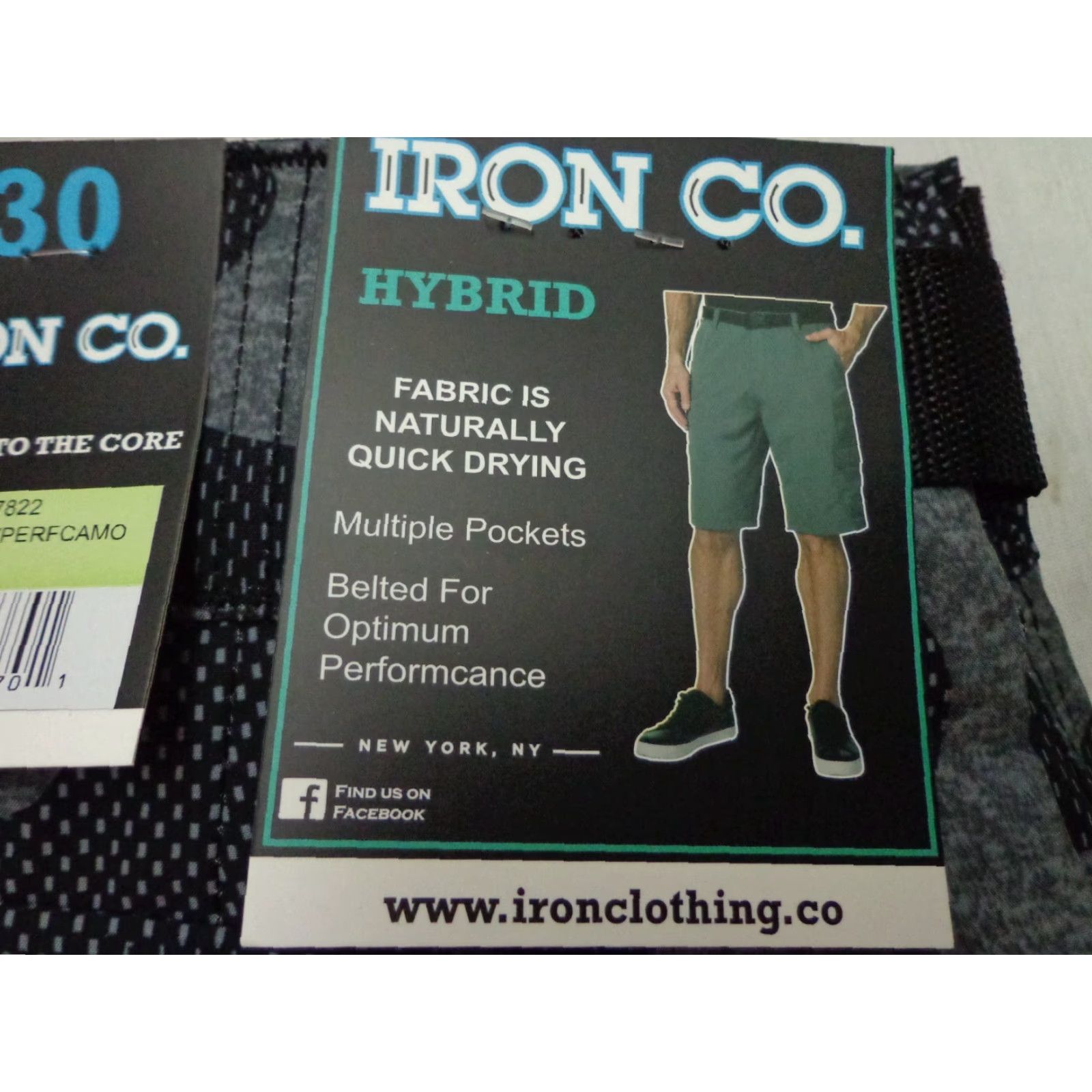 Vintage IRON CO. Hybrid Shorts Gray Camo Belted 30 NEW Men Regular Size 30 Camouflage 92% Polyester 8% Spandex IRON CO. Hybrid Shorts Size US 30 / EU 46 - 5 Thumbnail