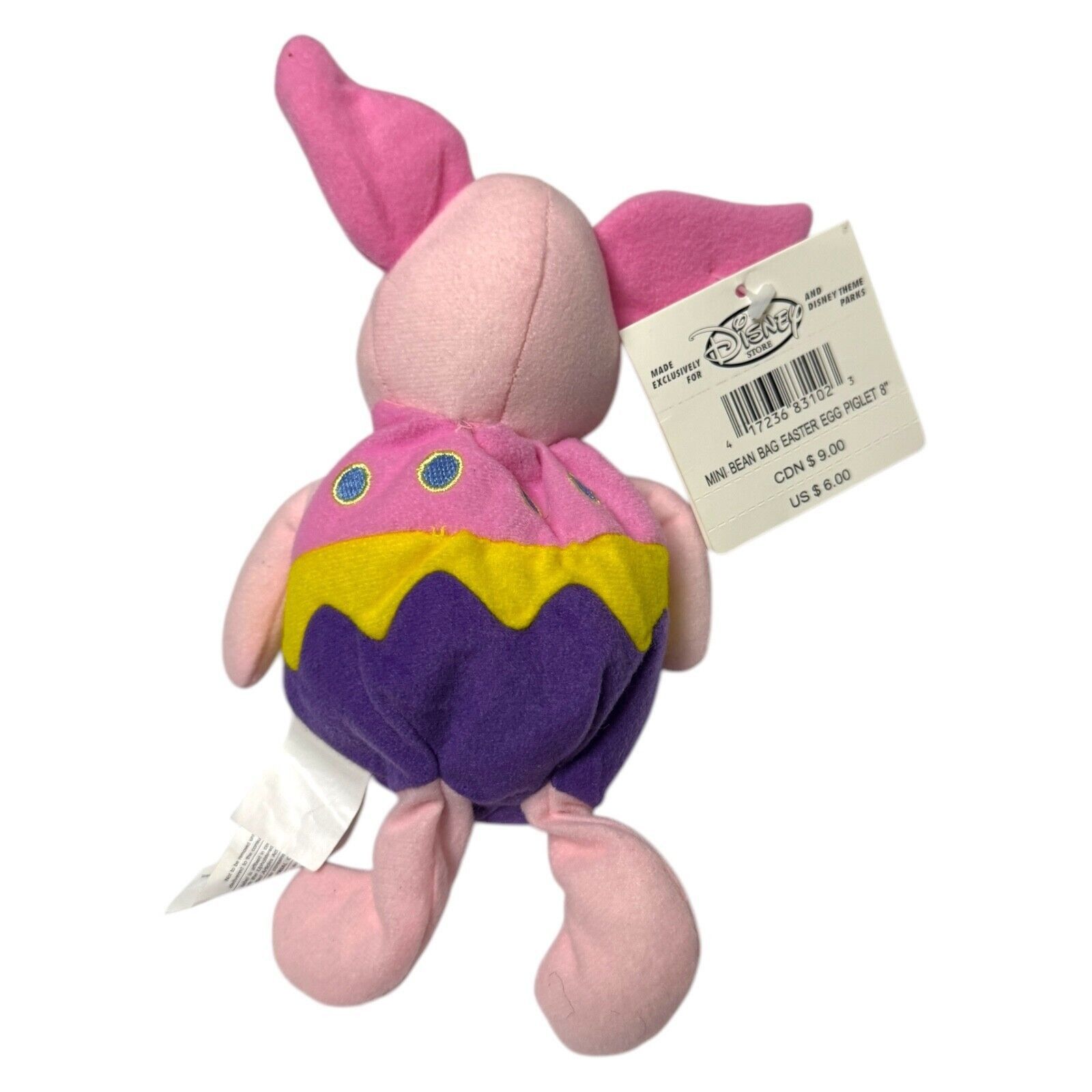 Disney NWT 90s Disney Store EASTER EGG PIGLET Vintage DISNEY Beanie Size ONE SIZE - 5 Thumbnail