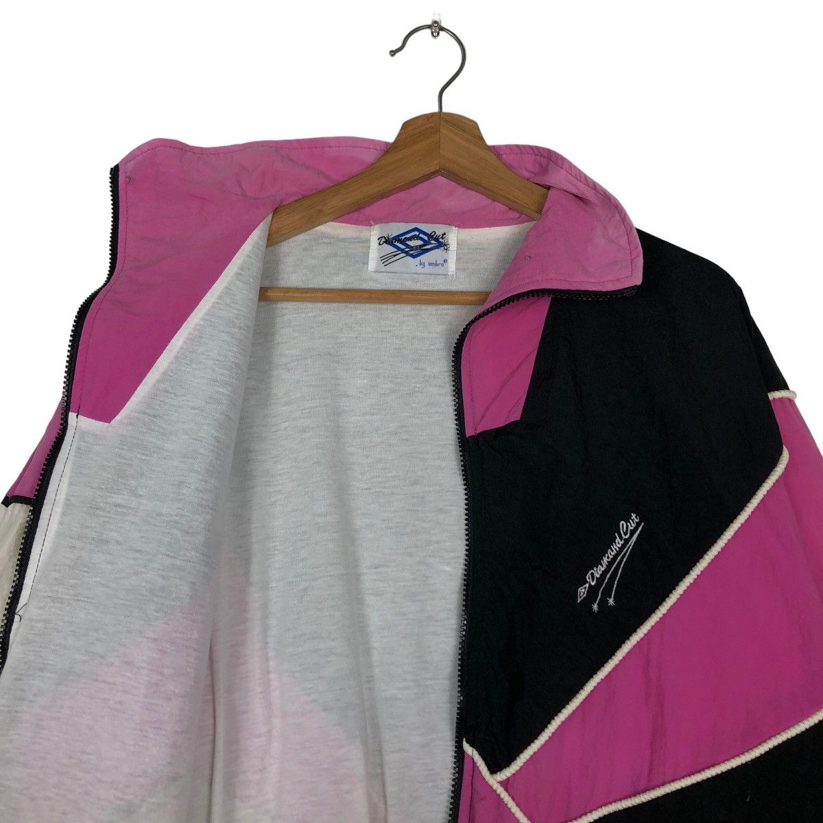Japanese Brand 🔥Vtg Bomber Jacket Nylon Diamond Cut By Umbro Rare Design Size US M / EU 48-50 / 2 - 10 Thumbnail