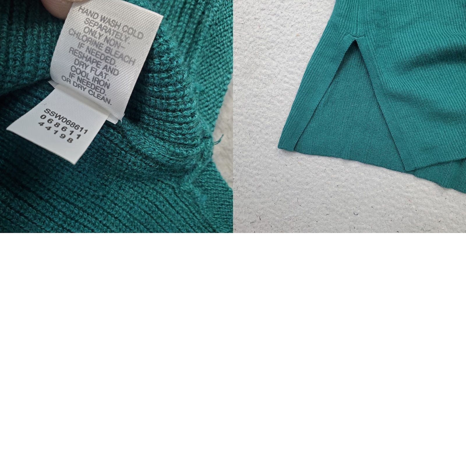 J. Jill J. Jill Sweater Dress Womens L Green Wool Blend Side Slit Crew Neck Pullover Size L / US 10 / IT 46 - 8 Thumbnail