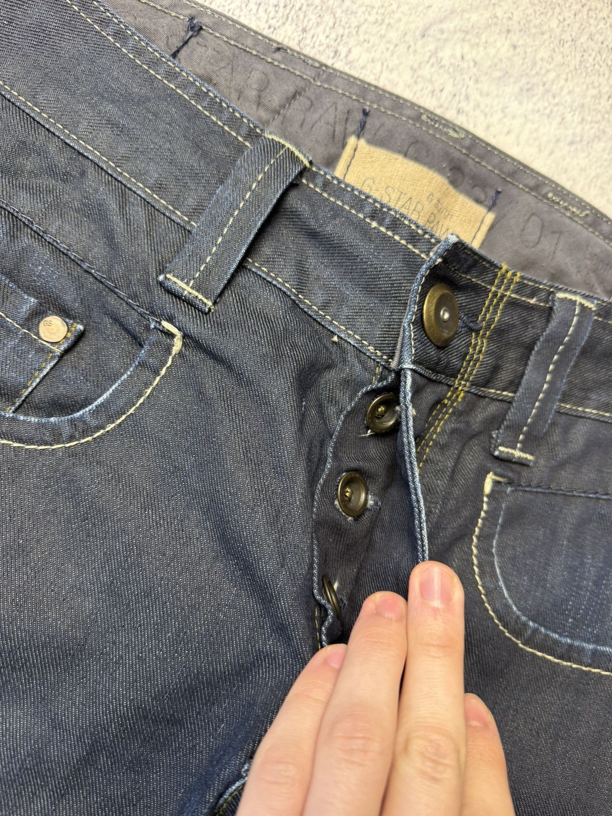 G-Star Vintage G Star Raw Denim Streetwear Jeans Japanese Y2K 30 Size US 31 - 11 Thumbnail