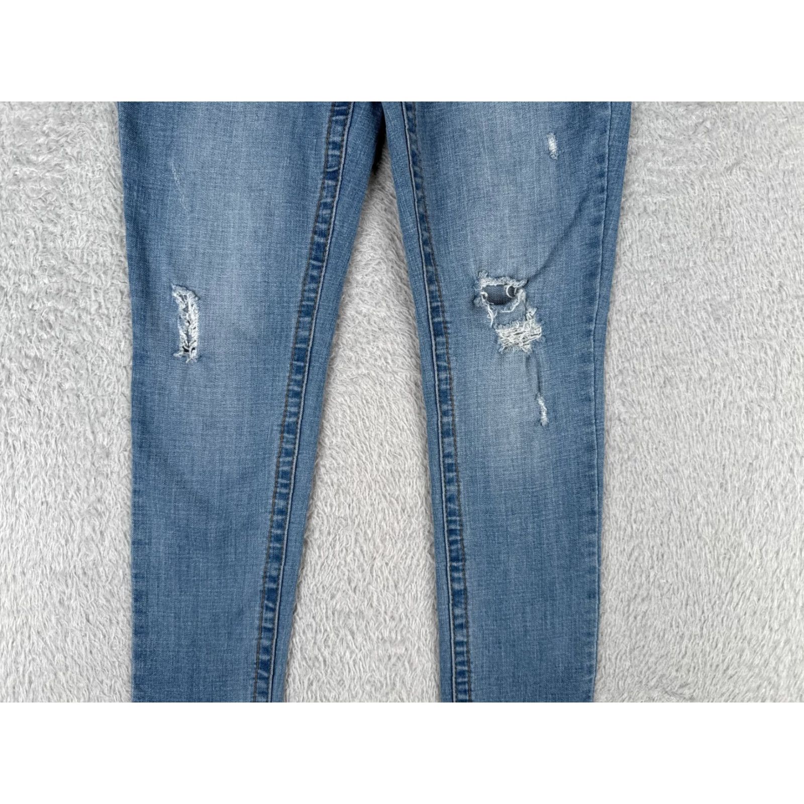 Vintage VINTAGE Seven7 Jeans Women 4 Blue Denim Tummyless High Rise Skinny Cotton 27x28 Size 27" / US 4 / IT 40 - 3 Thumbnail