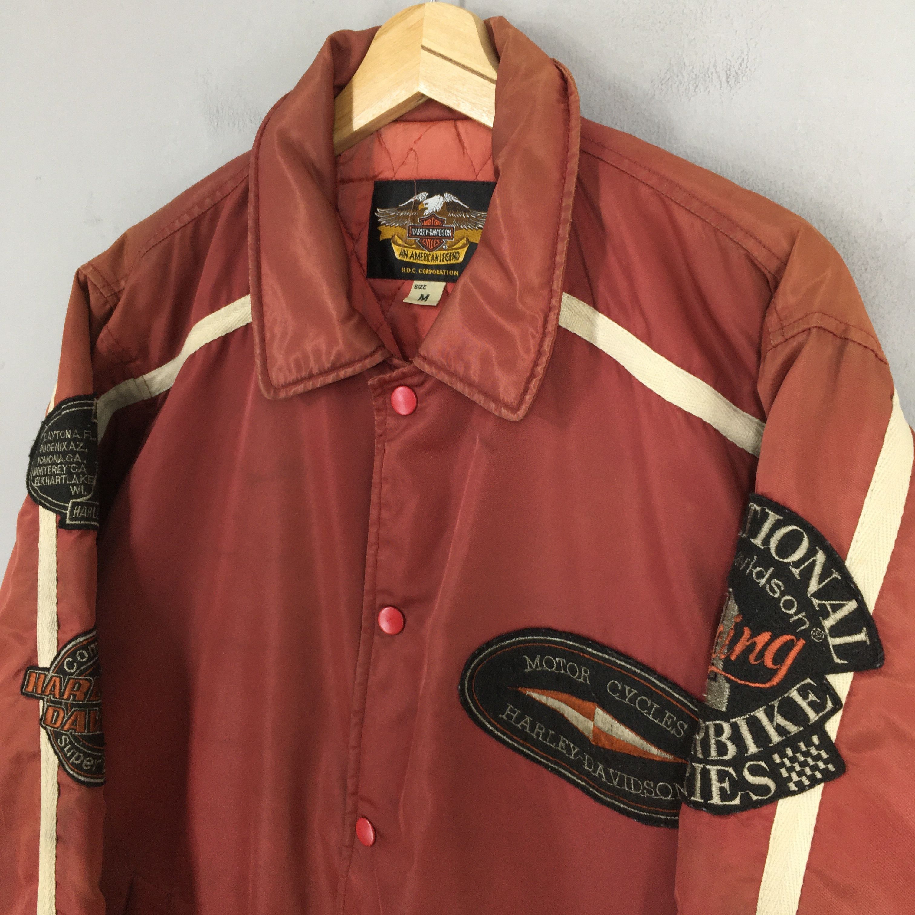 Harley Davidson Vintage Harley Davidson Motorcycles Burgundy Jacket Medium Size US M / EU 48-50 / 2 - 5 Thumbnail